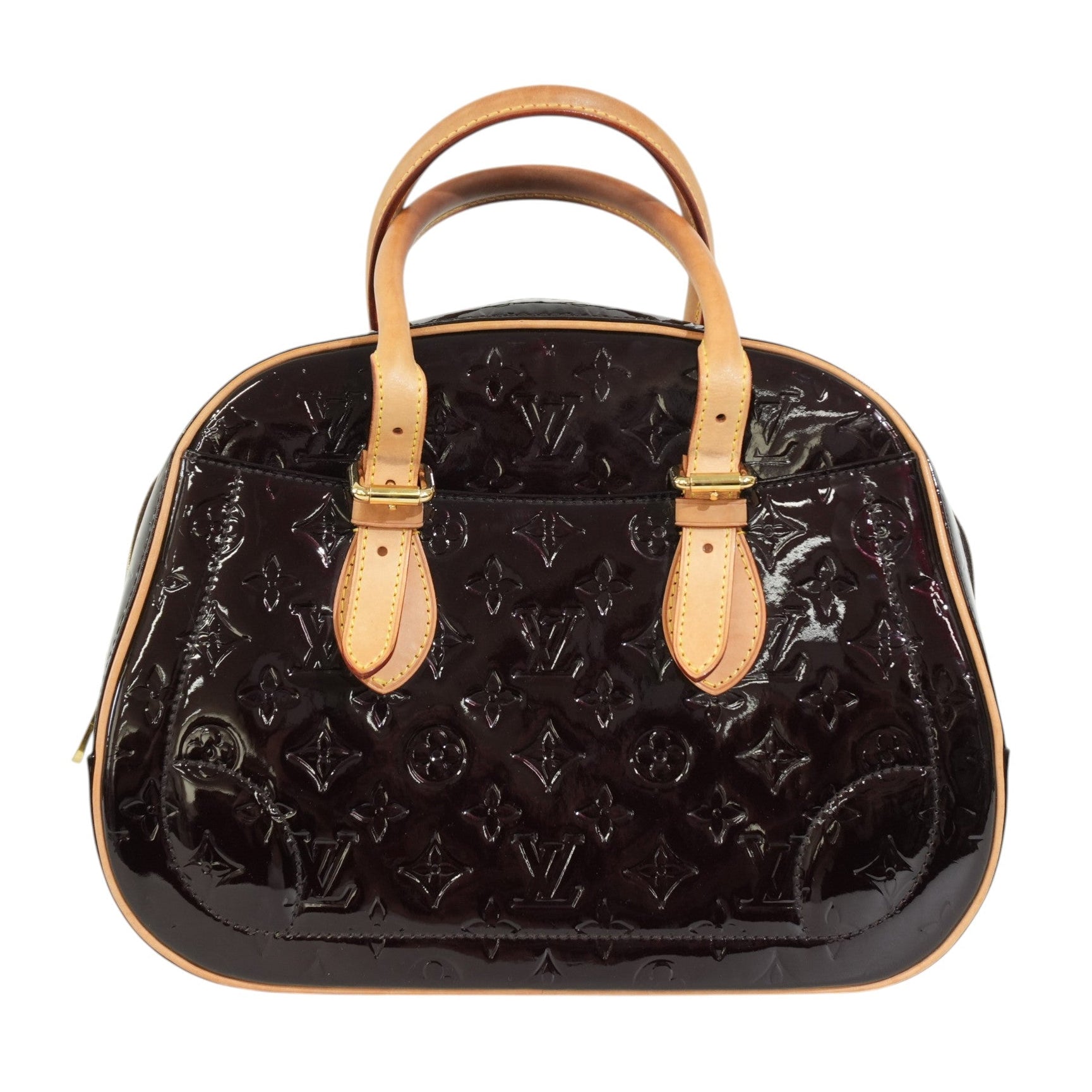 Pre-owned Louis Vuitton Vernis Summit Drive Handbag Amarante