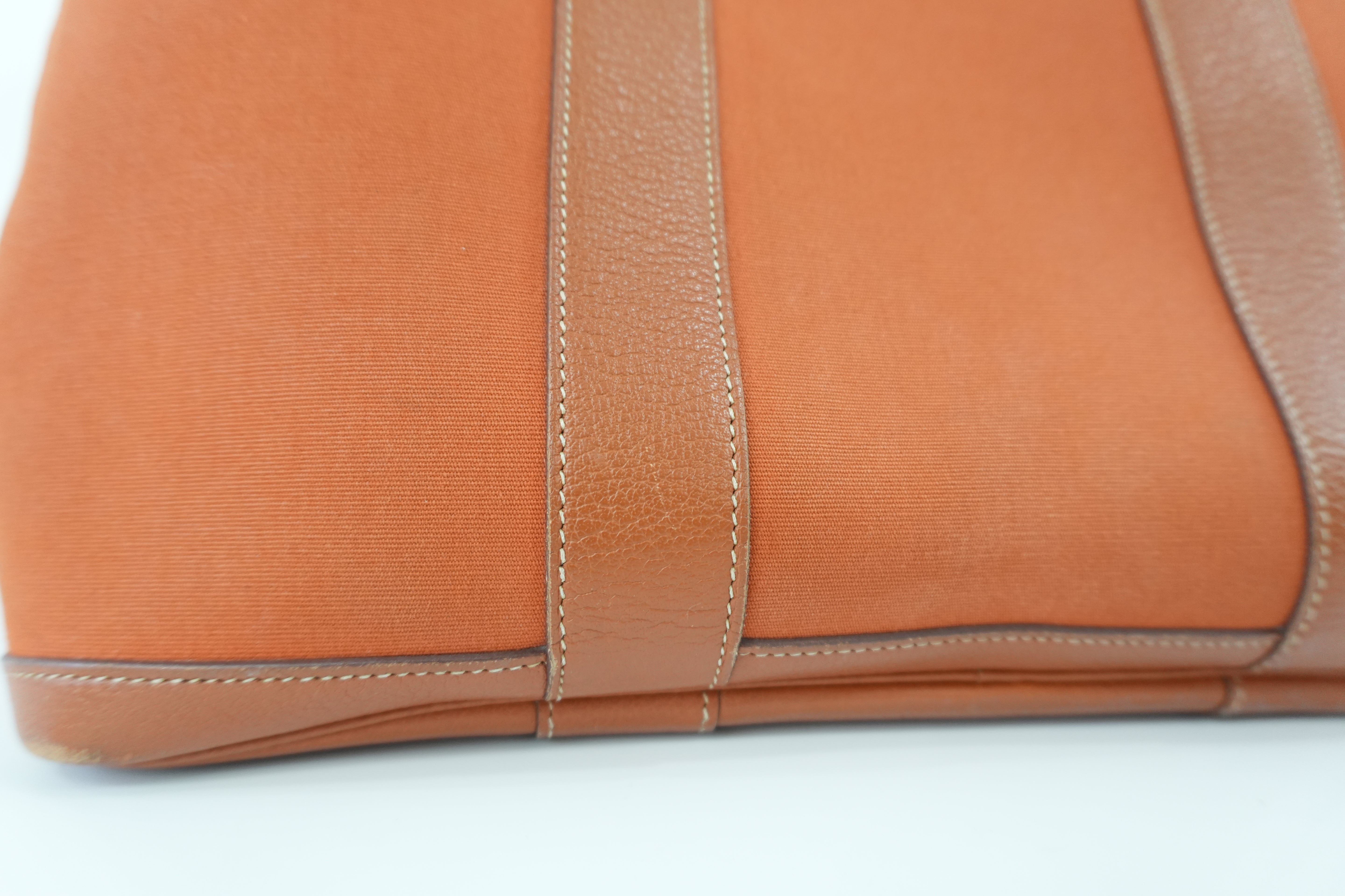 Hermes Garden Party Canvas Orange Used