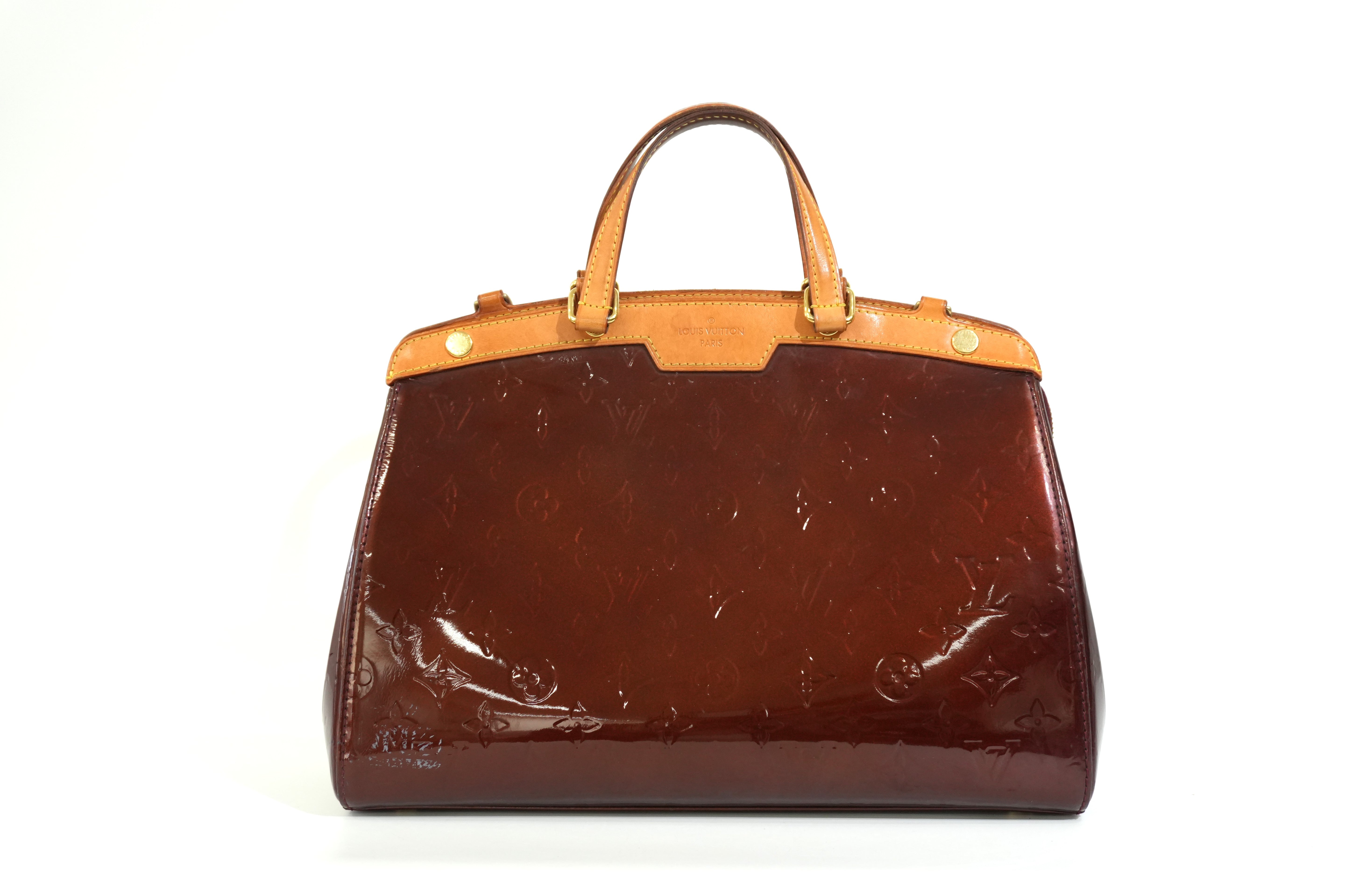 Pre-owned Louis Vuitton Vernis Brea Handbag Rouge Fauviste