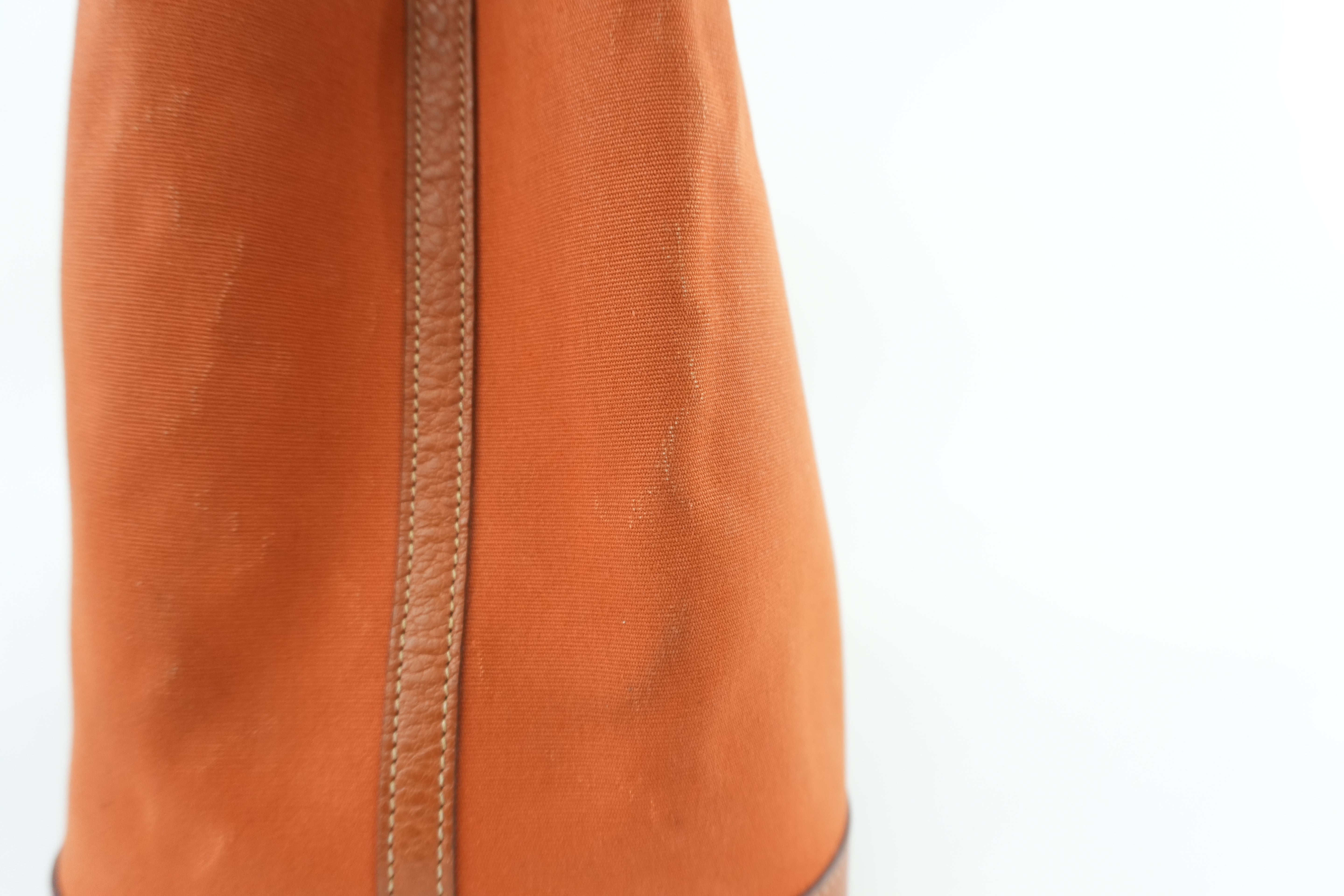 Hermes Garden Party Canvas Orange Used