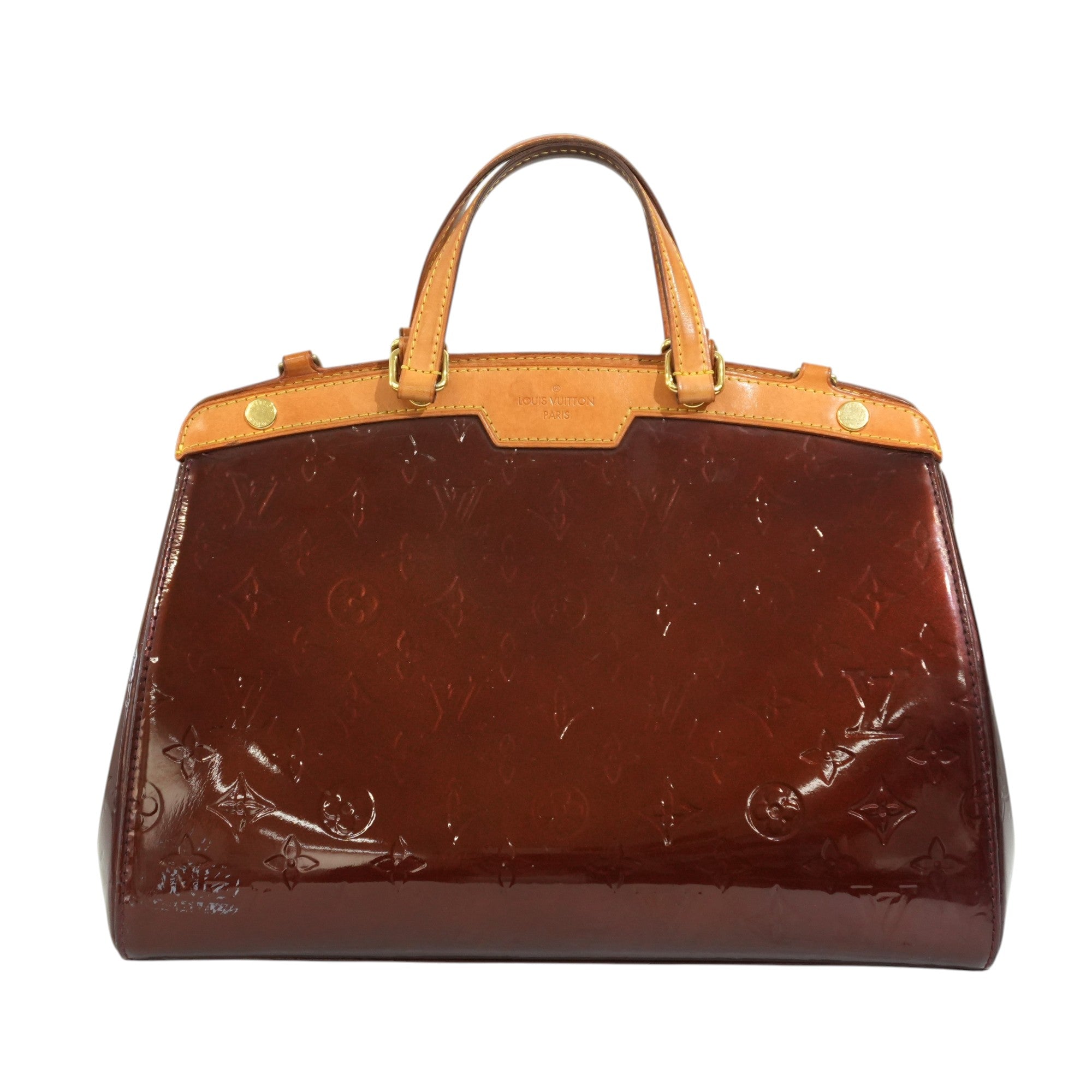 Pre-owned Louis Vuitton Vernis Brea Handbag Rouge Fauviste