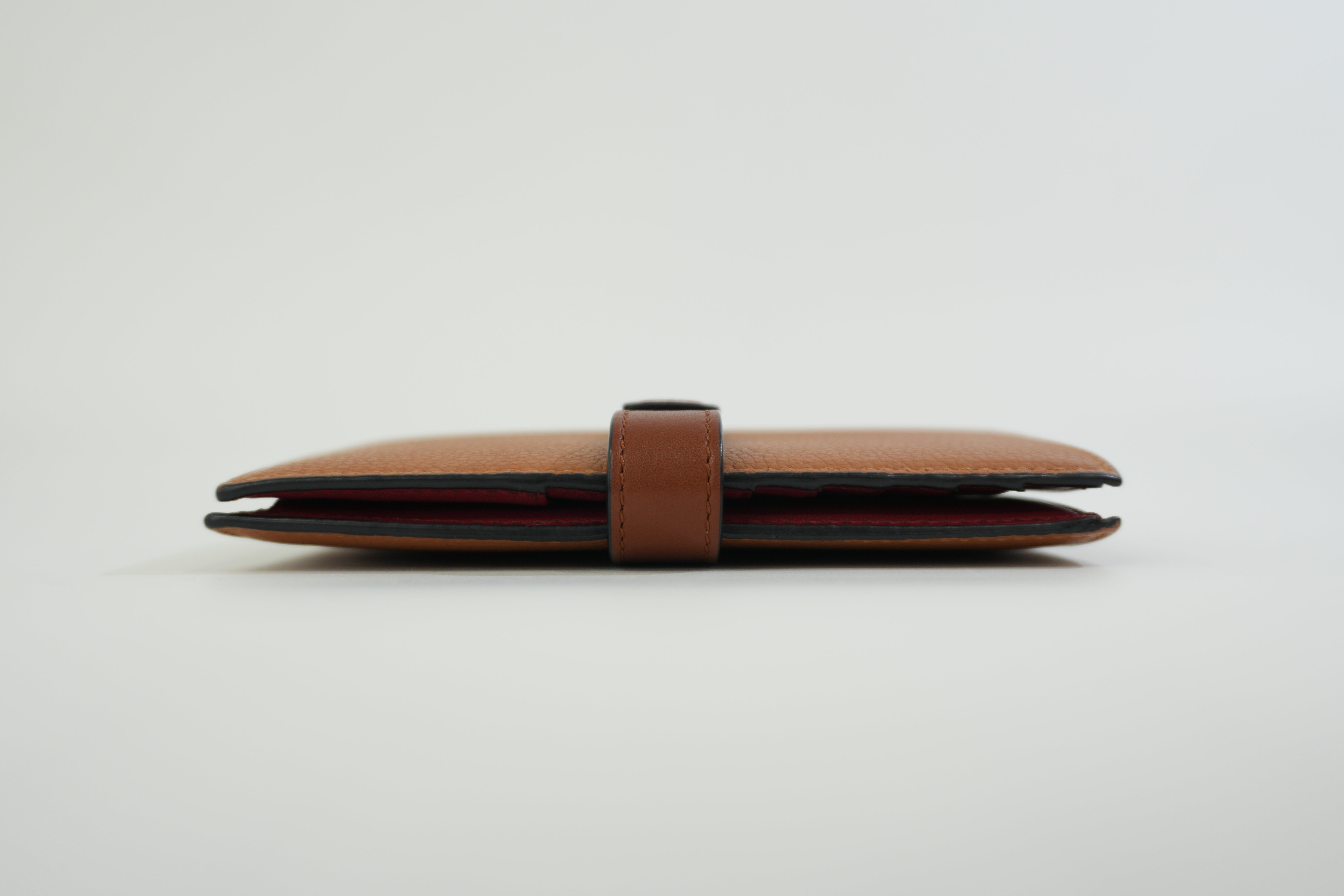 Pre-owned Loewe Leather Cover Wallet Brown