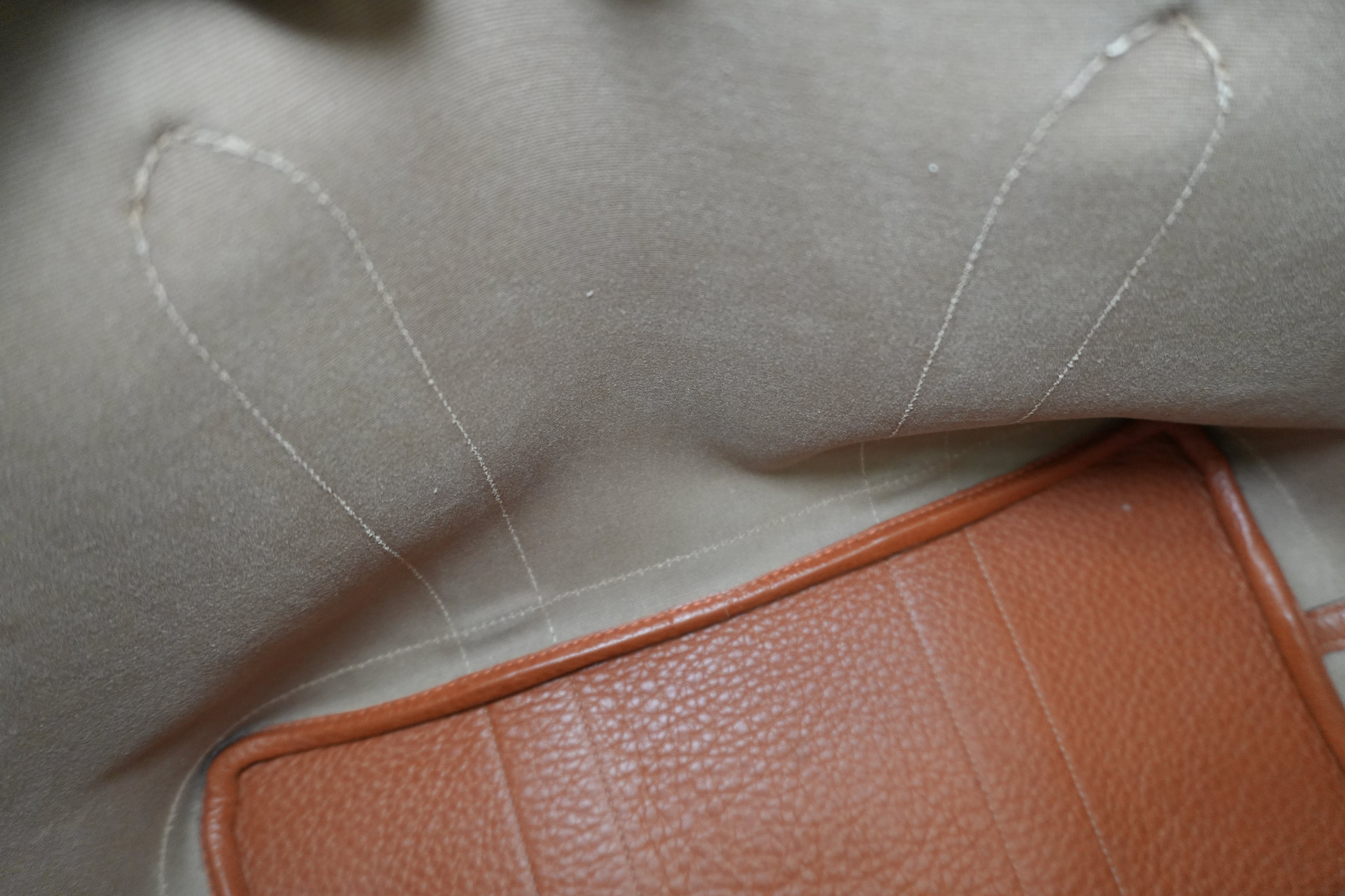 Hermes Garden Party Canvas Orange Used