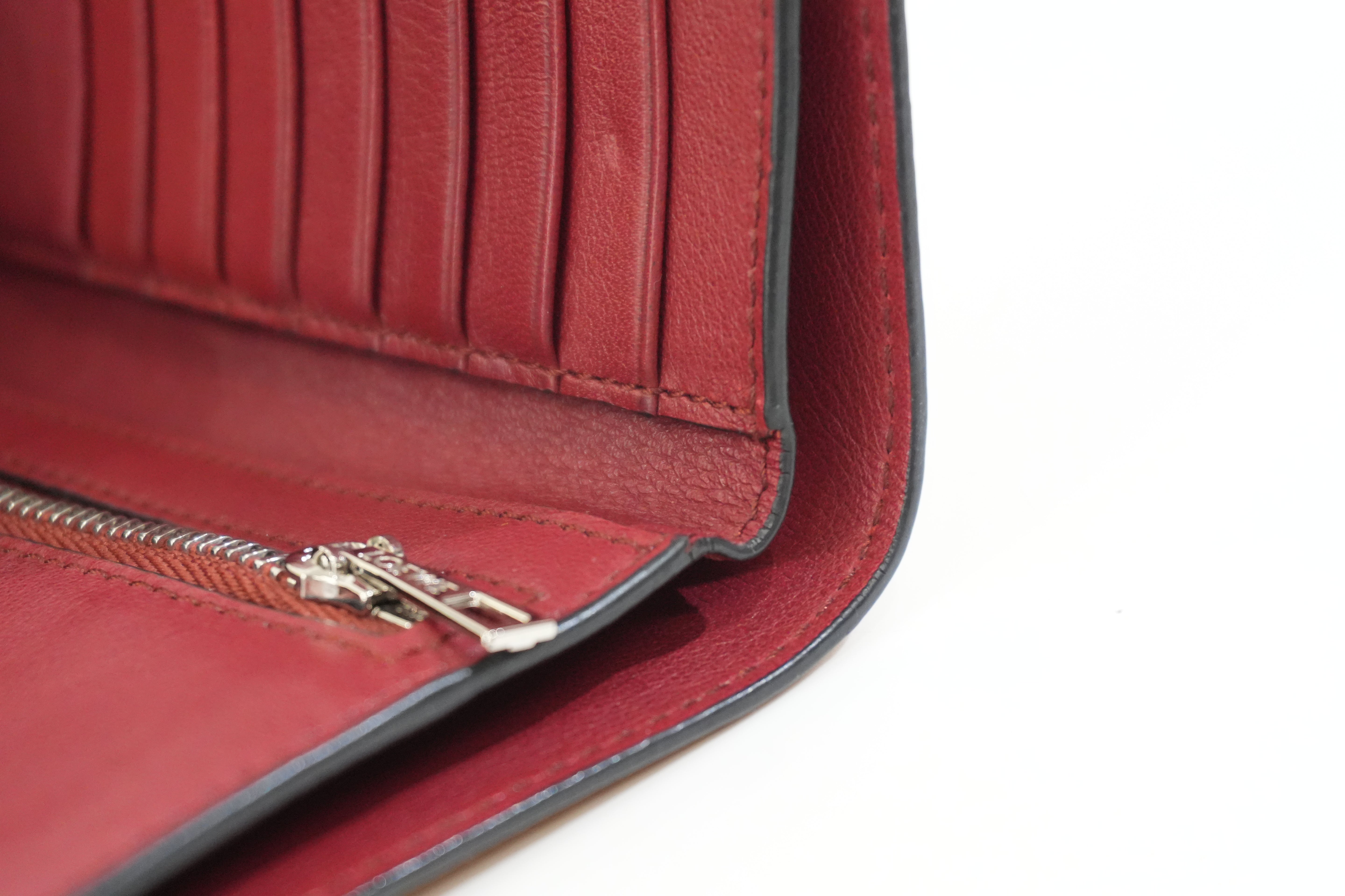 Pre-owned Loewe Leather Cover Wallet Brown