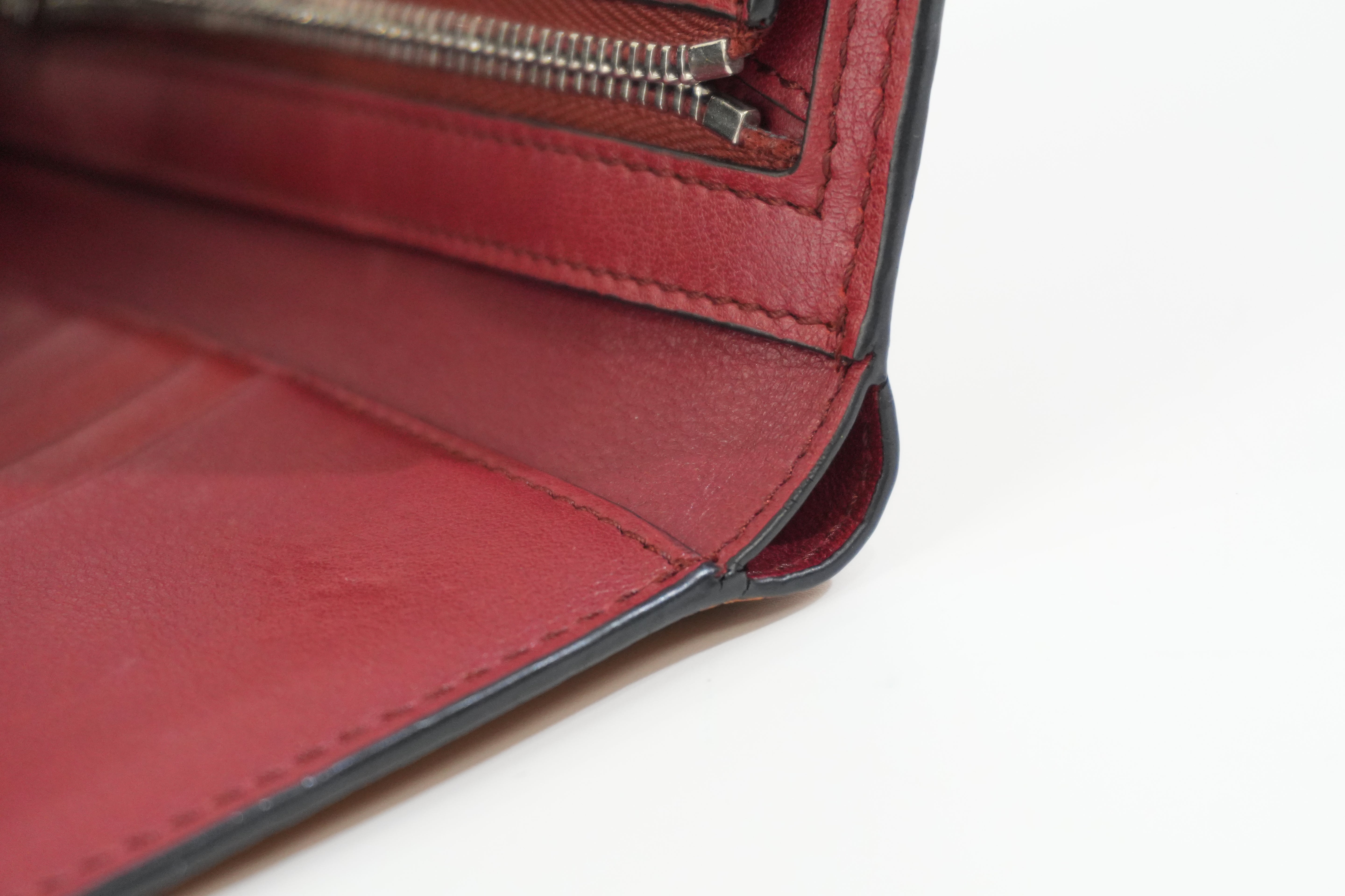 Pre-owned Loewe Leather Cover Wallet Brown