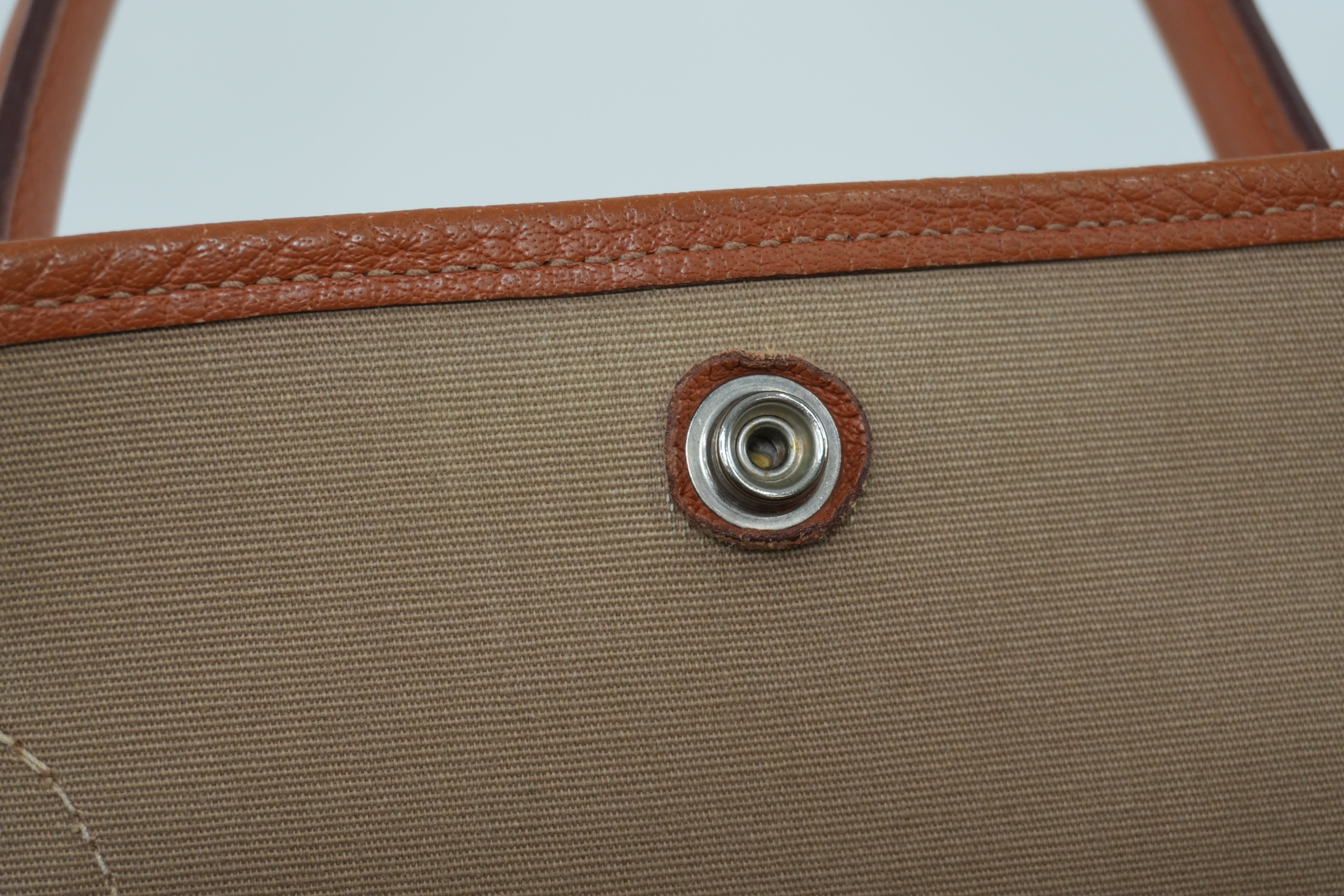 Hermes Garden Party Canvas Orange Used