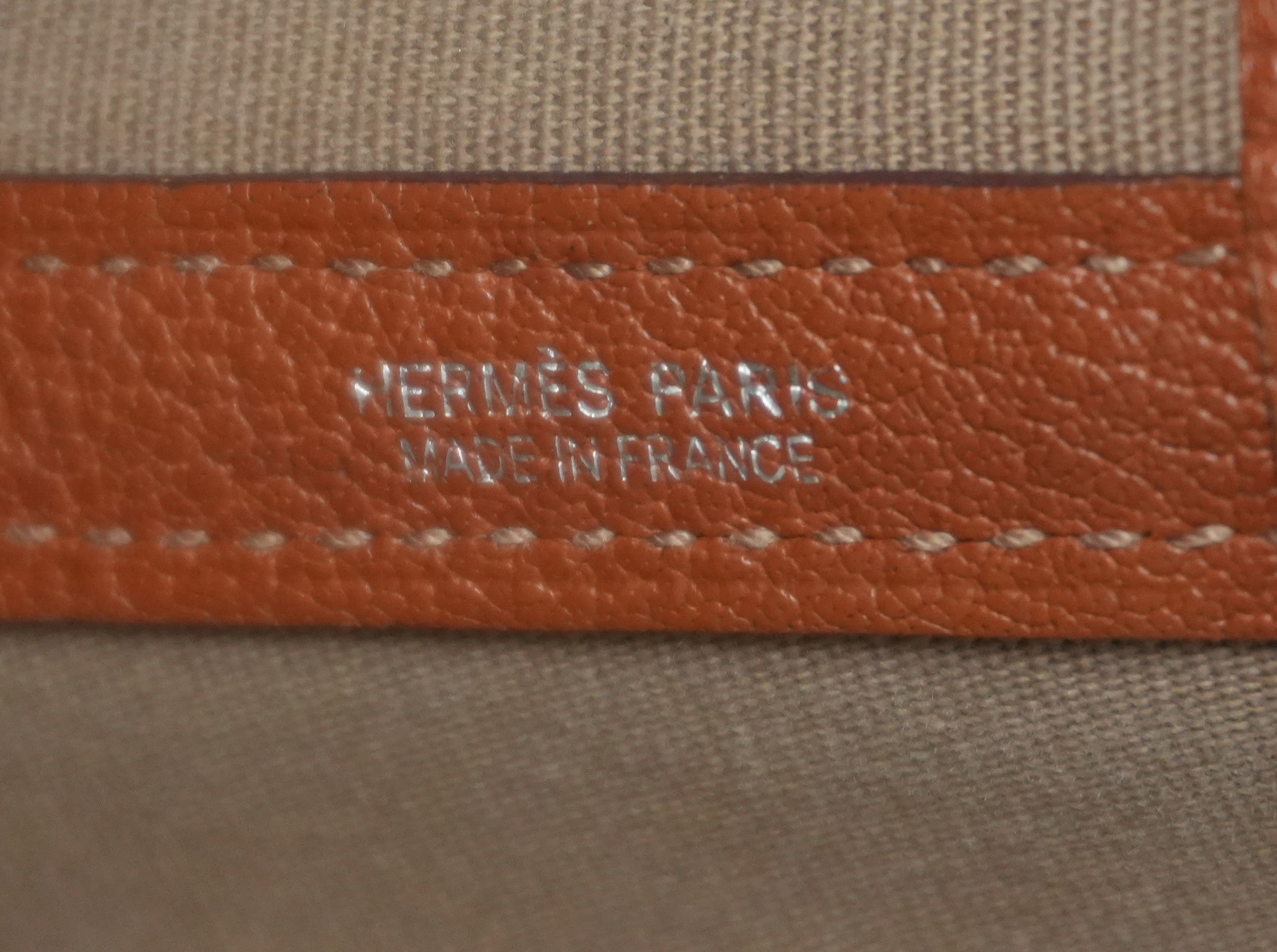 Hermes Garden Party Canvas Orange Used