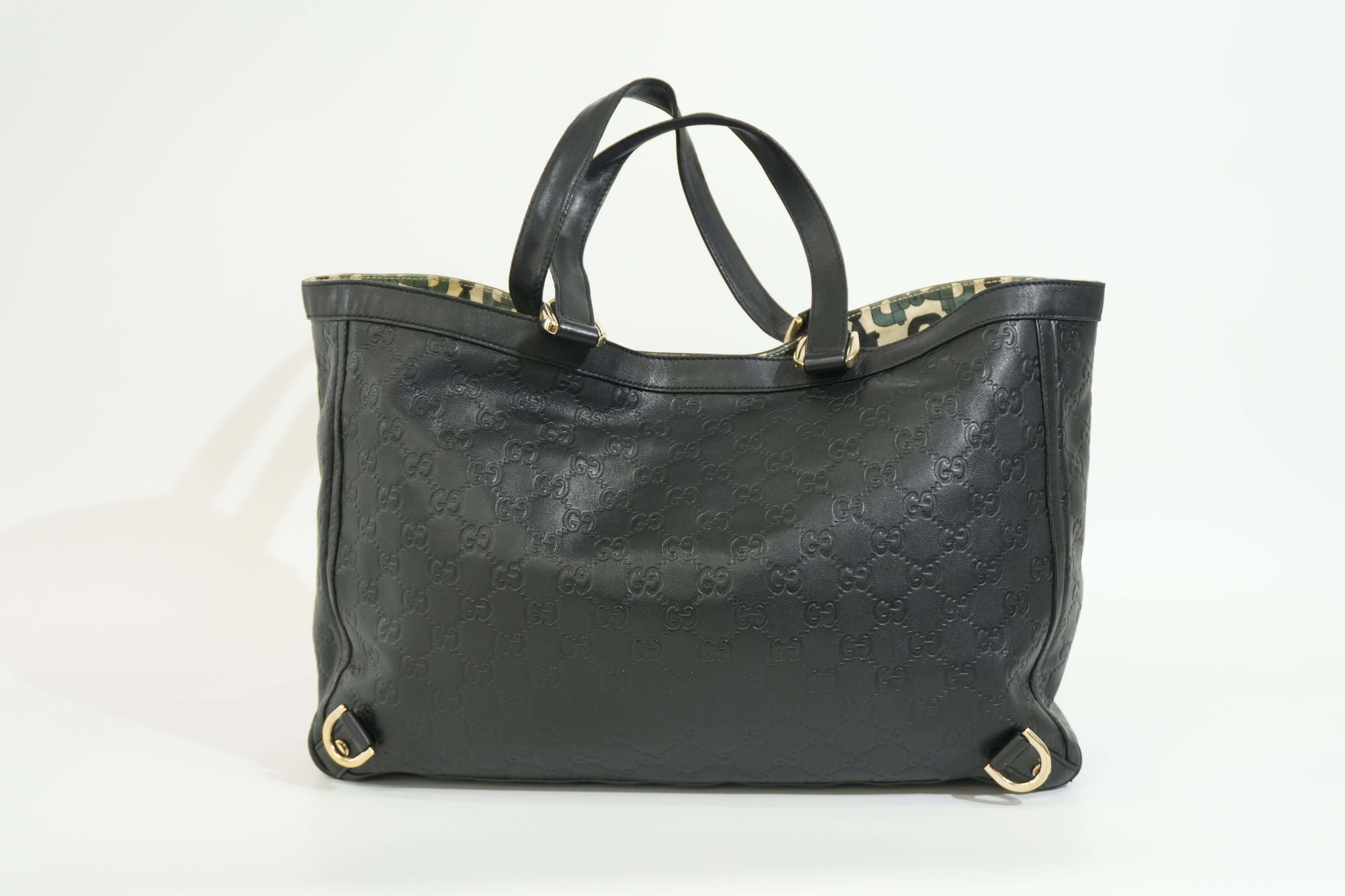 Pre-owned Gucci Abbey Tote Bag Black