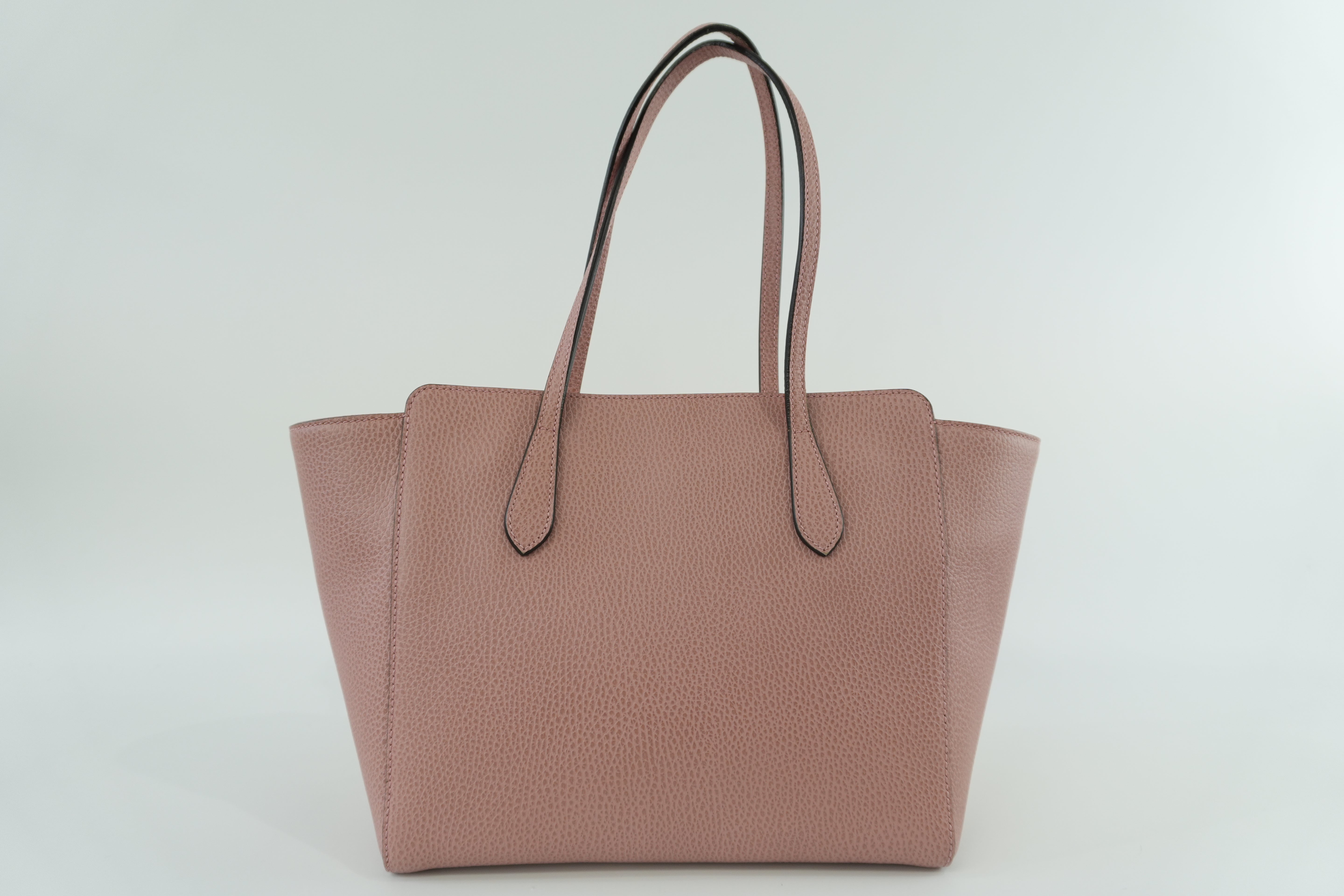 Gucci Swing Tote Bag Pink Leather Used