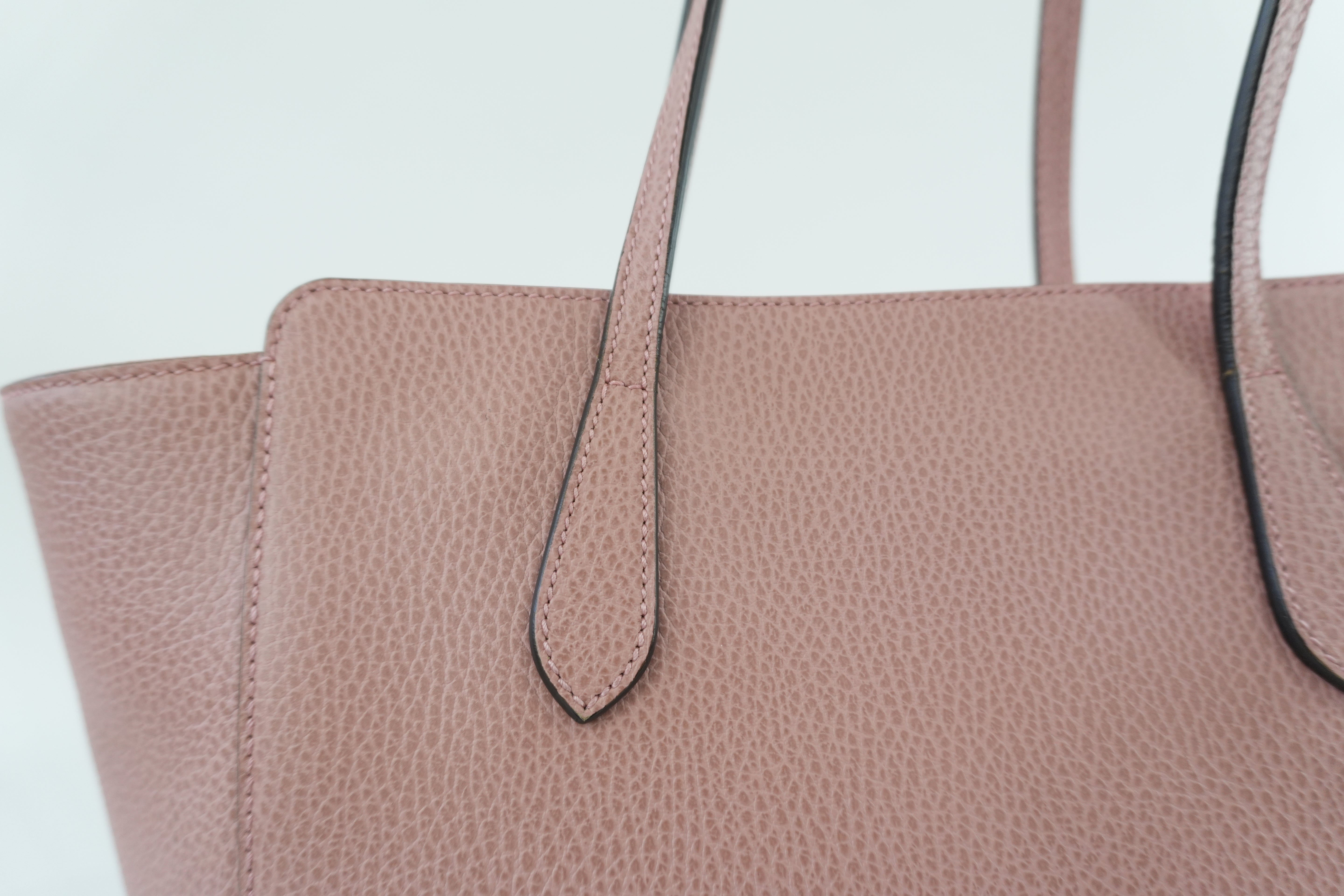 Gucci Swing Tote Bag Pink Leather Used