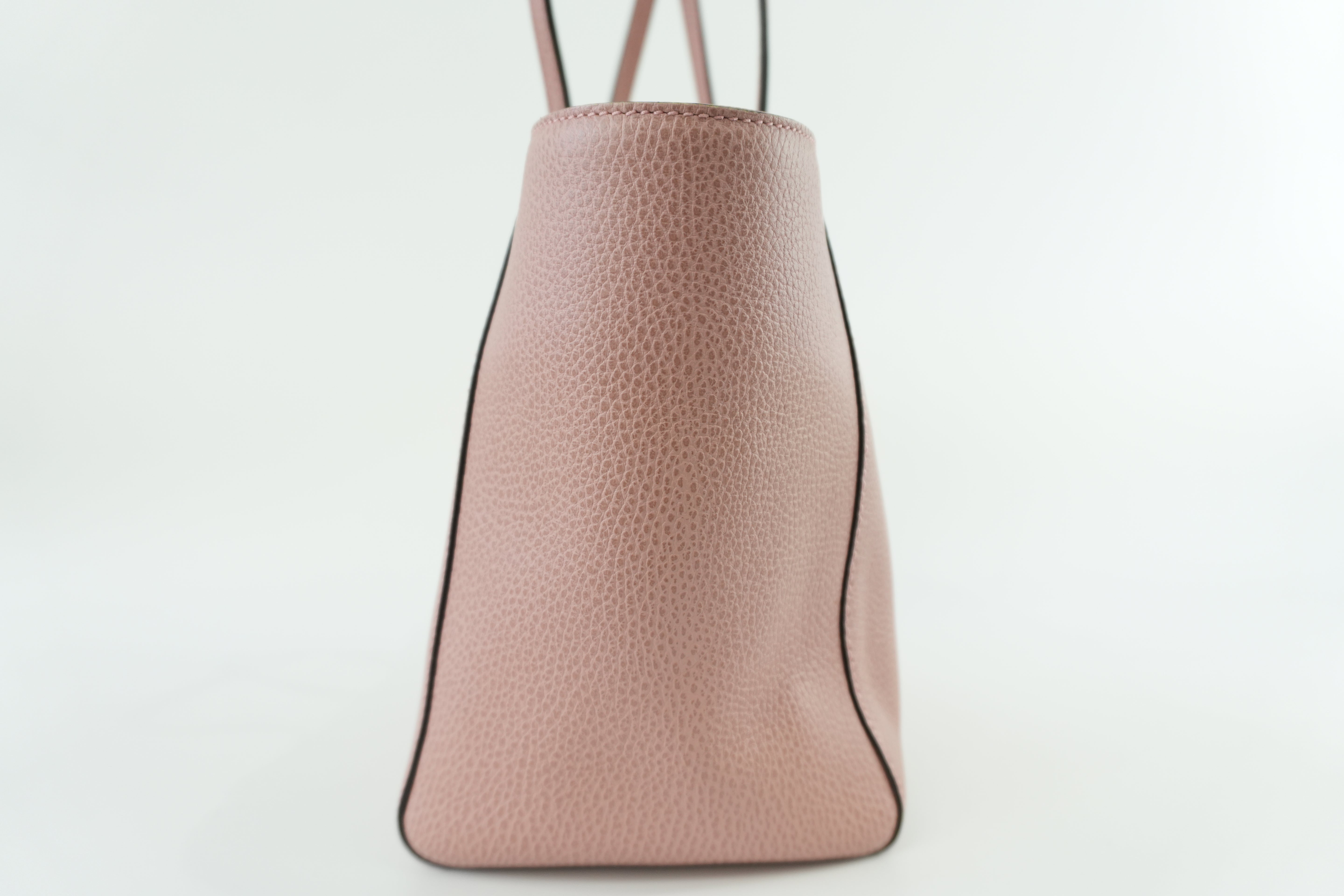 Gucci Swing Tote Bag Pink Leather Used