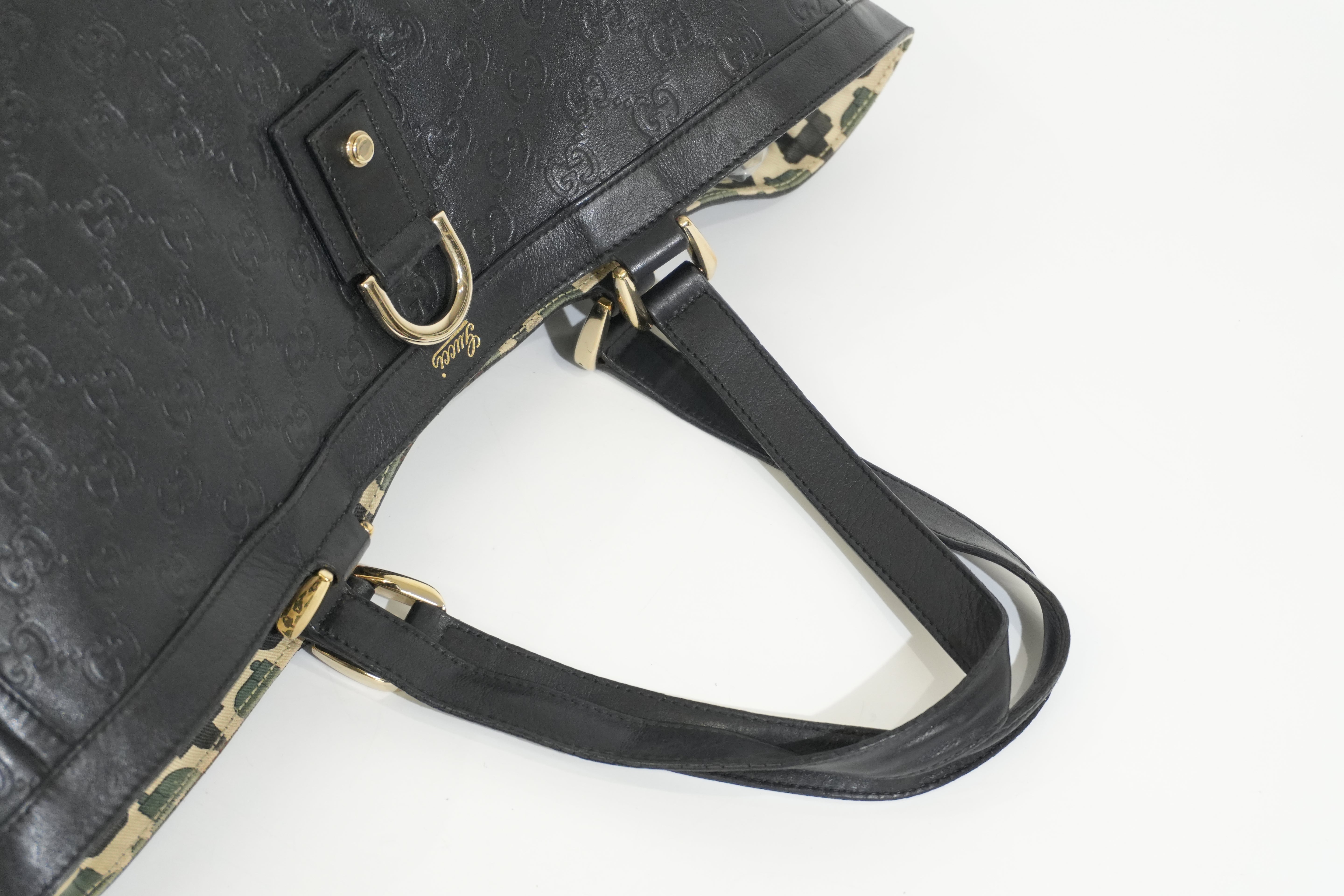 Pre-owned Gucci Abbey Tote Bag Black