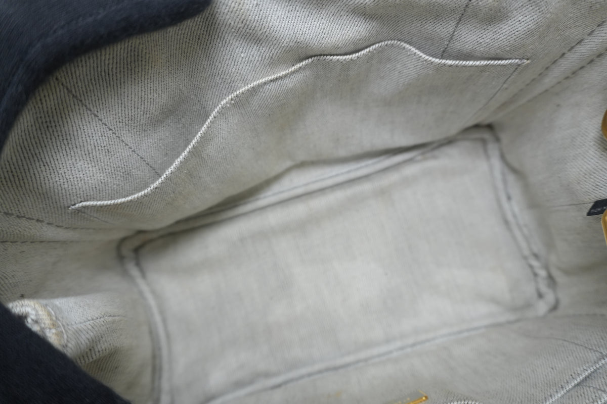 Pre-Owned Prada Fabric Canvas two Way Canapa Shoulder Bag Gray