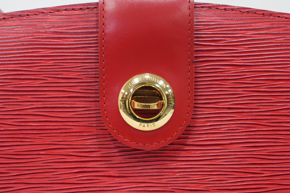 Louis Vuitton Epi Capuchin Shoulder Bag Red
