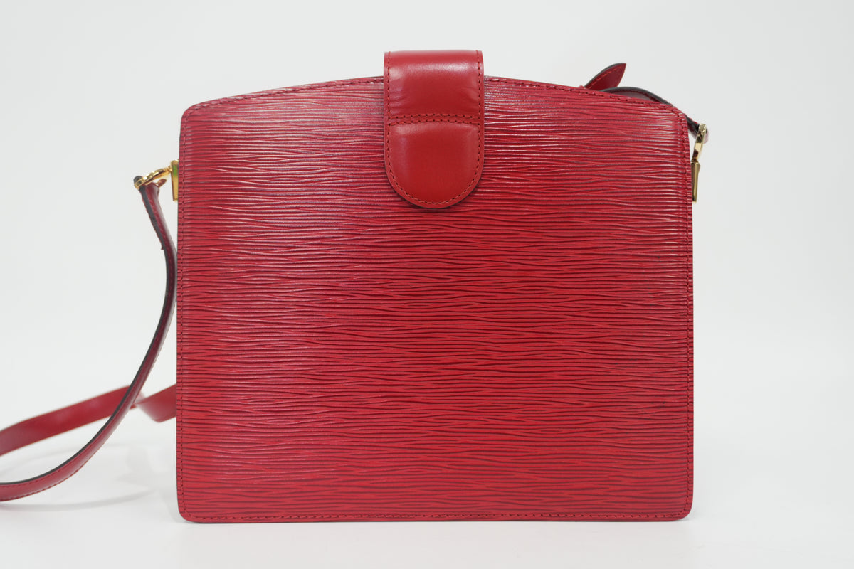 Louis Vuitton Epi Capuchin Shoulder Bag Red