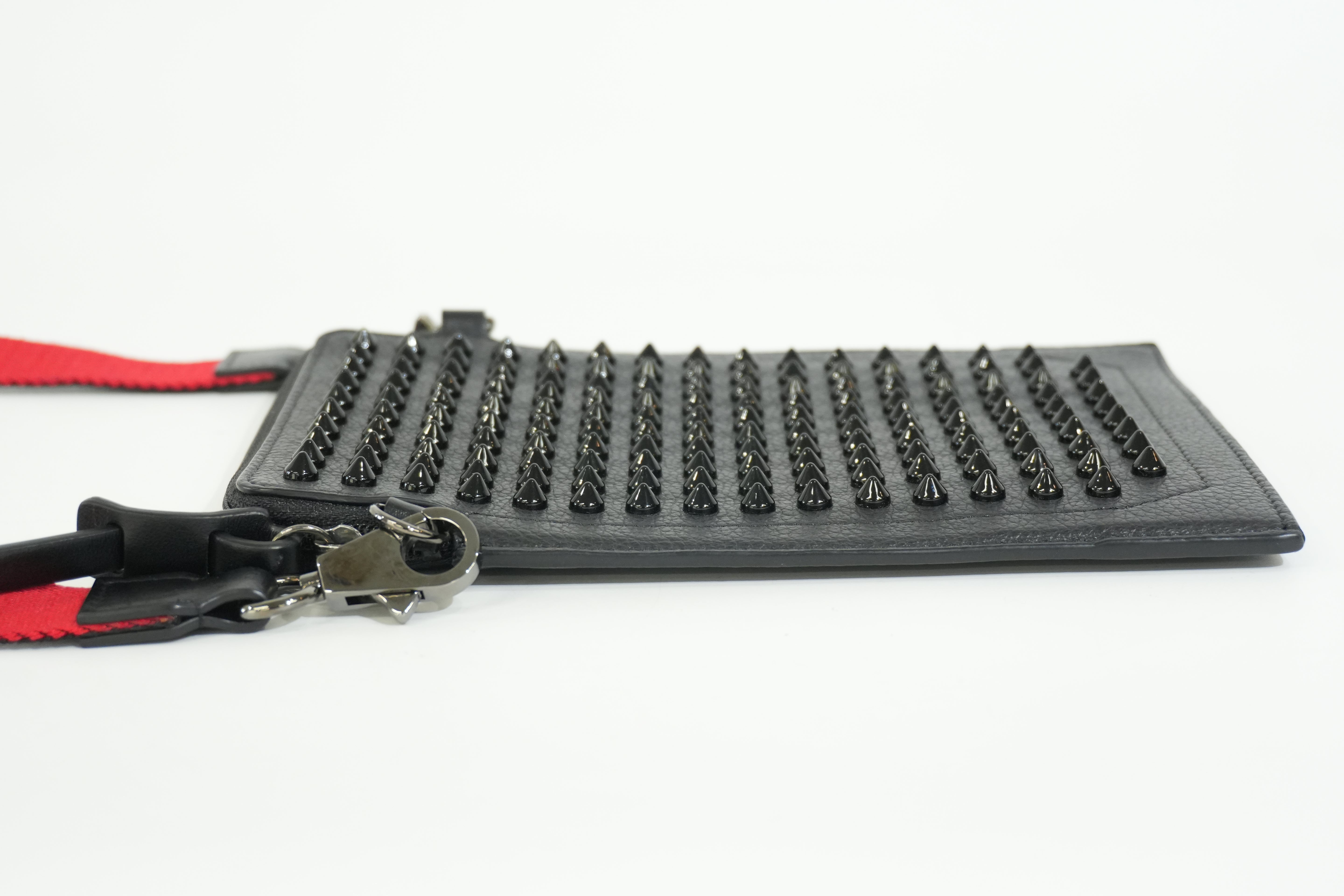 Pre-owned Louboutin Studded Crossbody Bag Black