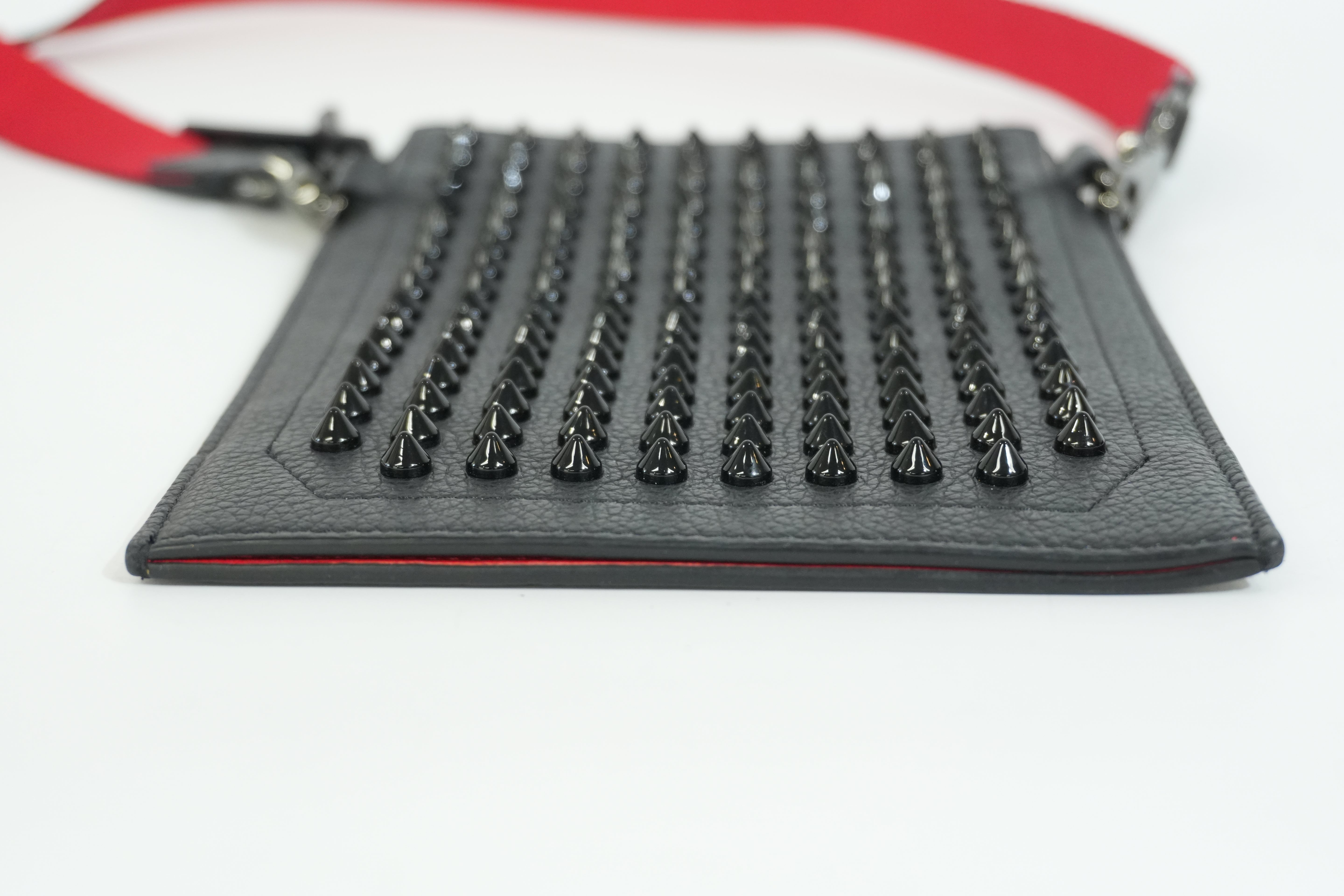 Pre-owned Louboutin Studded Crossbody Bag Black