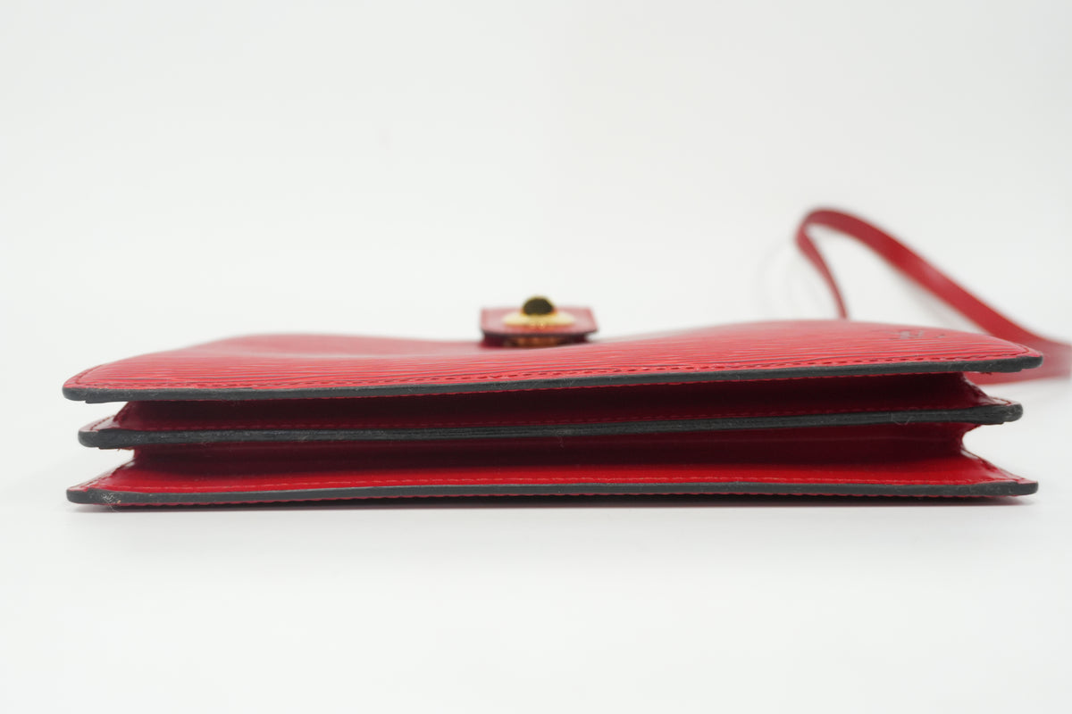 Louis Vuitton Epi Capuchin Shoulder Bag Red