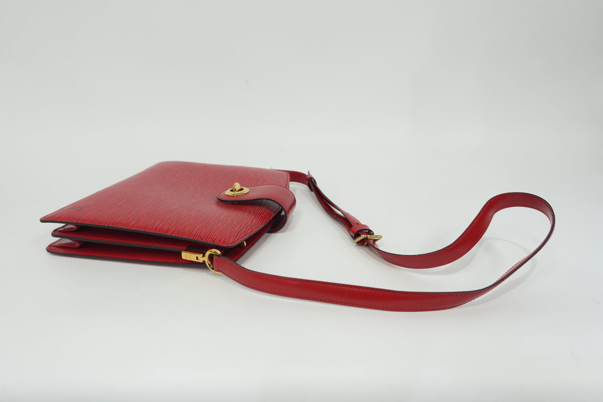 Louis Vuitton Epi Capuchin Shoulder Bag Red