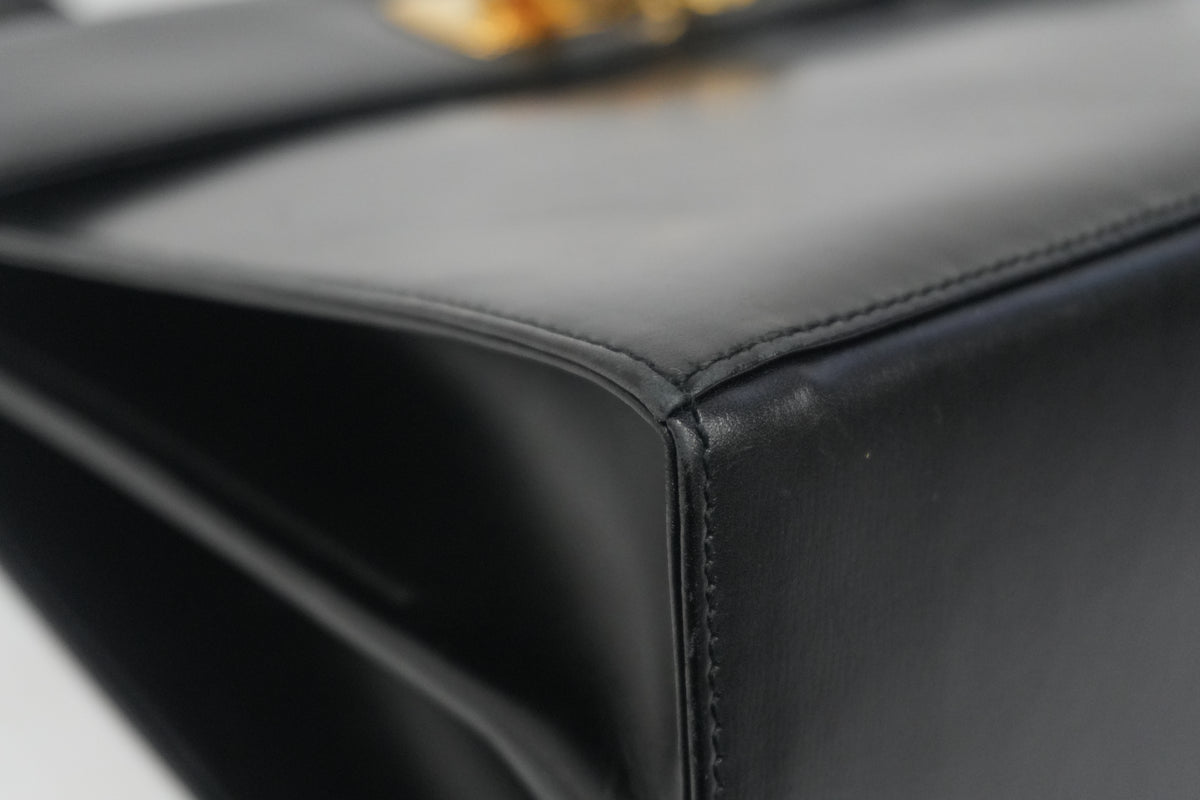 Pre-Owned Ferragamo Gancini Top Handle Two Way Black
