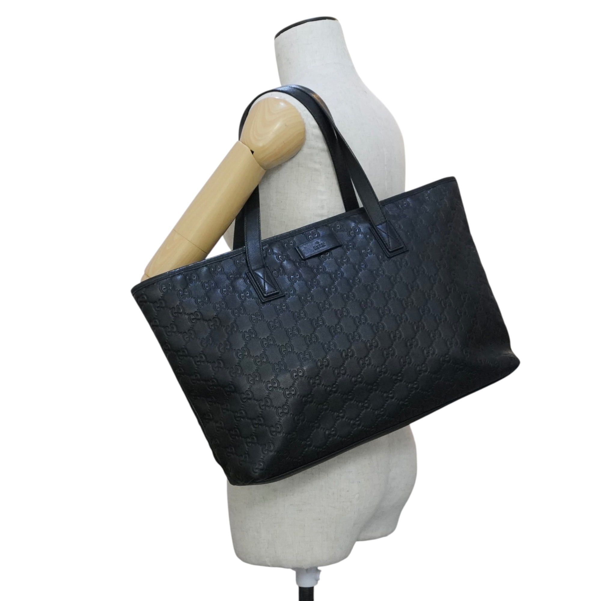 Pre-owned Gucci Guccisima Tote Bag Black