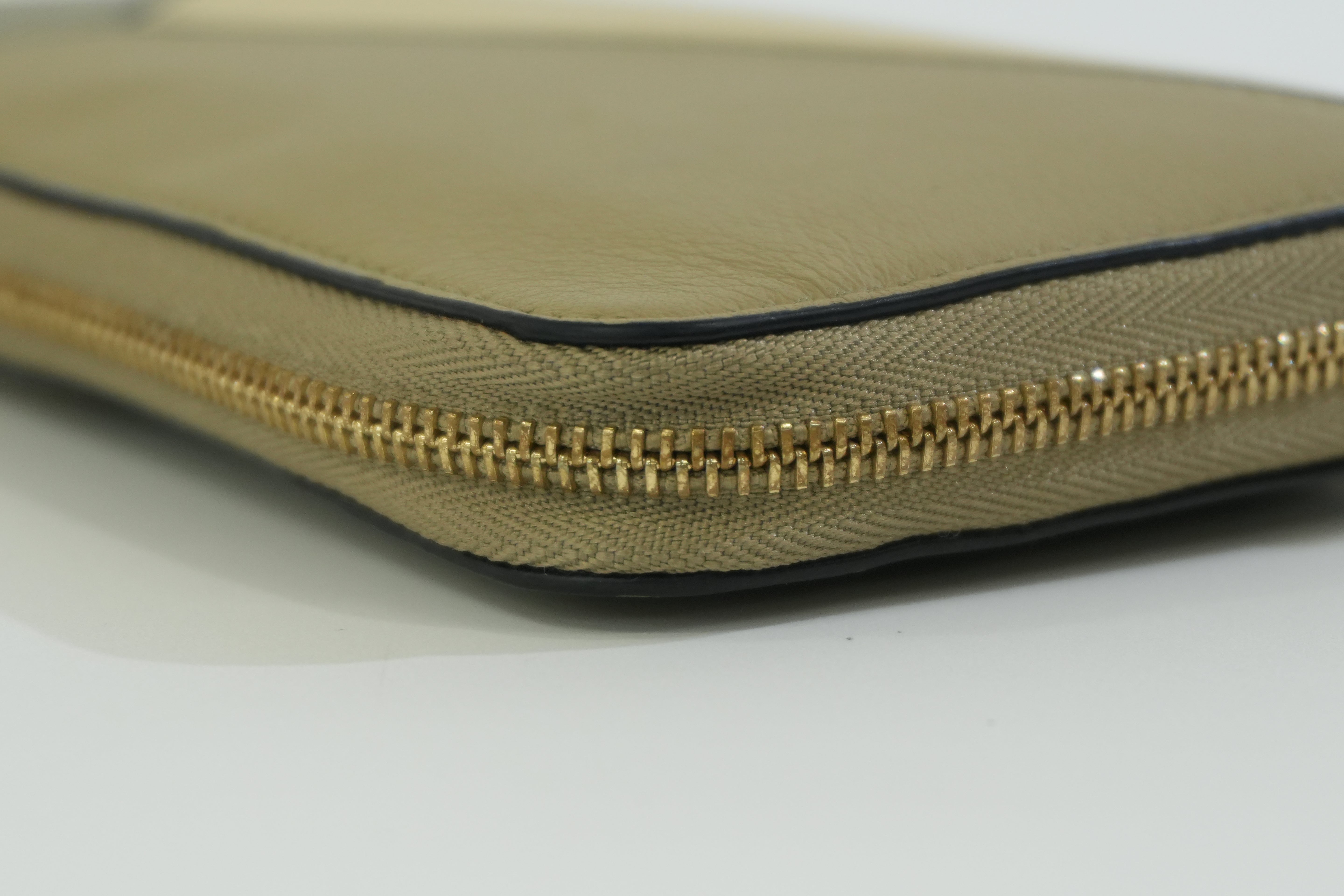 Pre-owned Loewe Leather Zippy Long Wallet Green