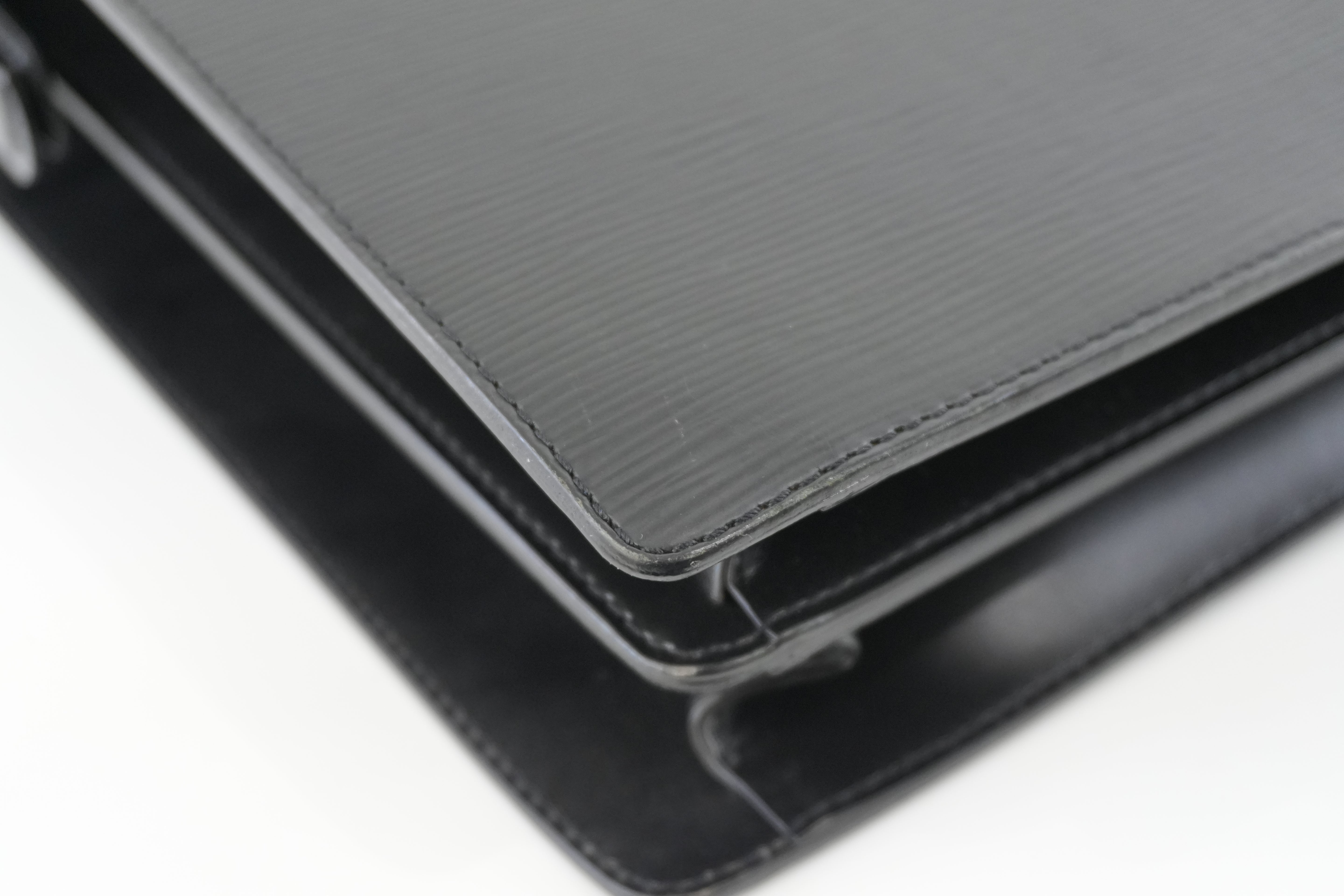 Louis Vuitton Briefcase Epi Black Used