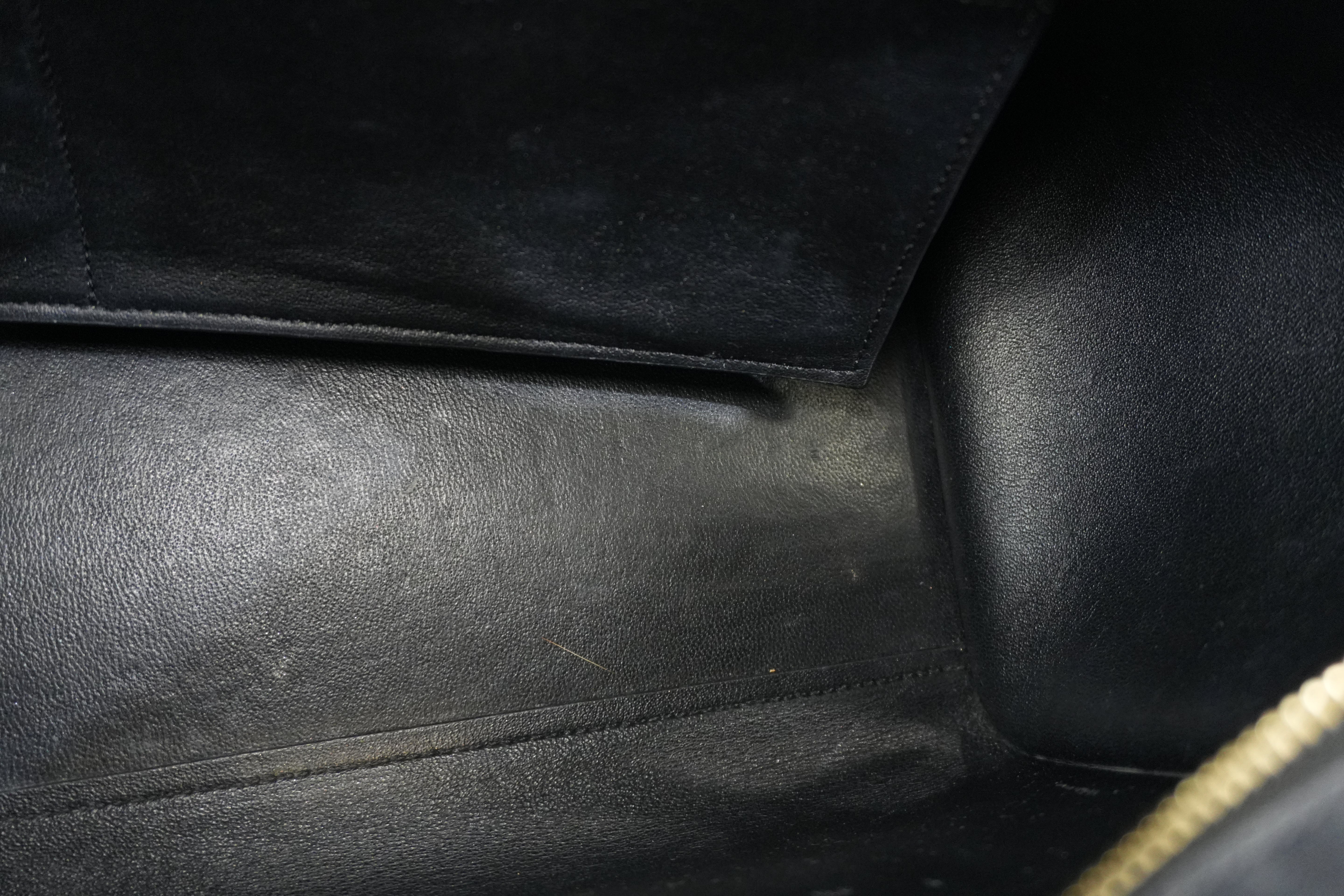 Pre-owned Celine Two Way Trapeze Shoulder Bag Blue and Brown