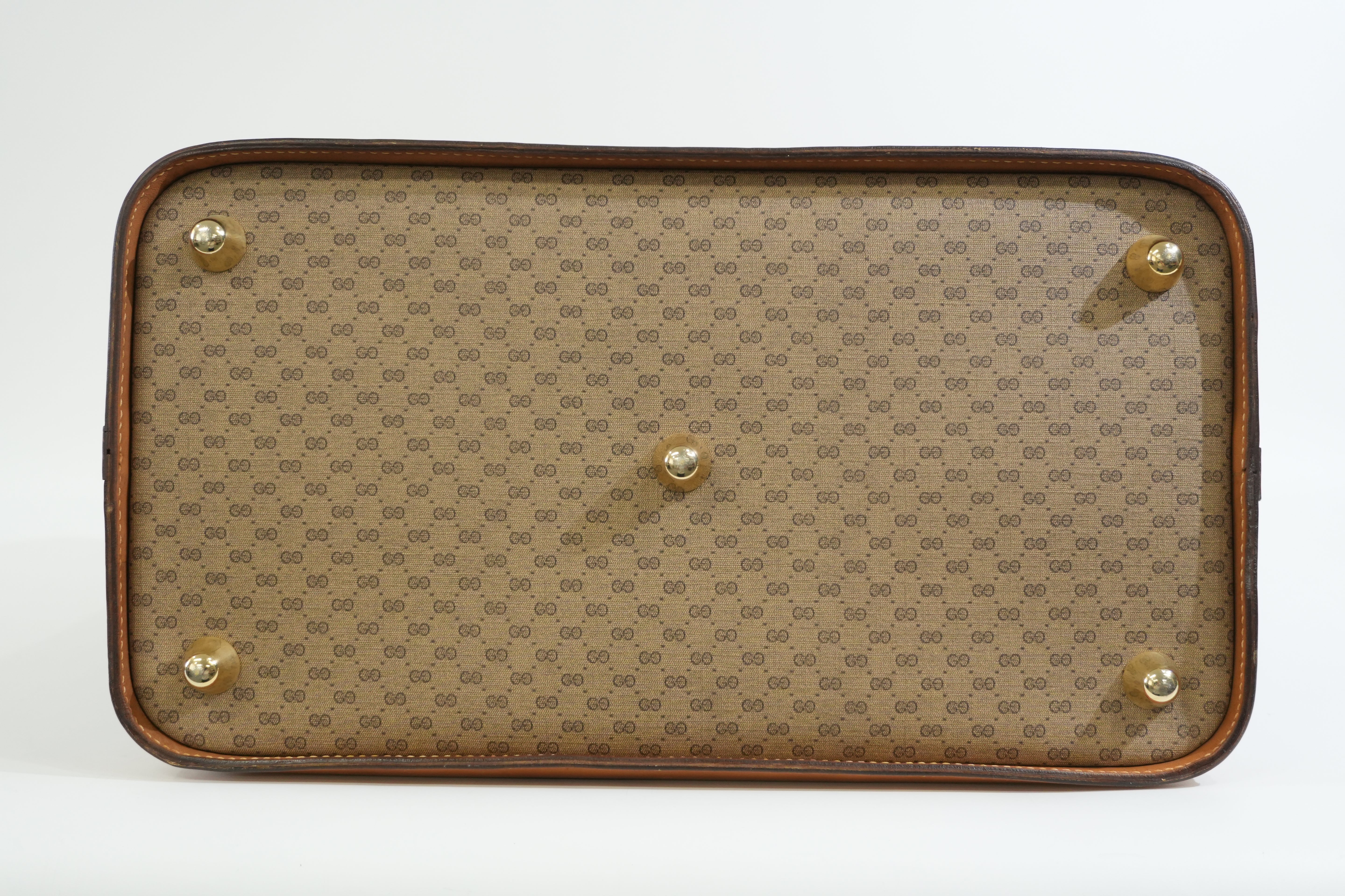 Pre-owned Gucci Supreme Travel Bag Brown