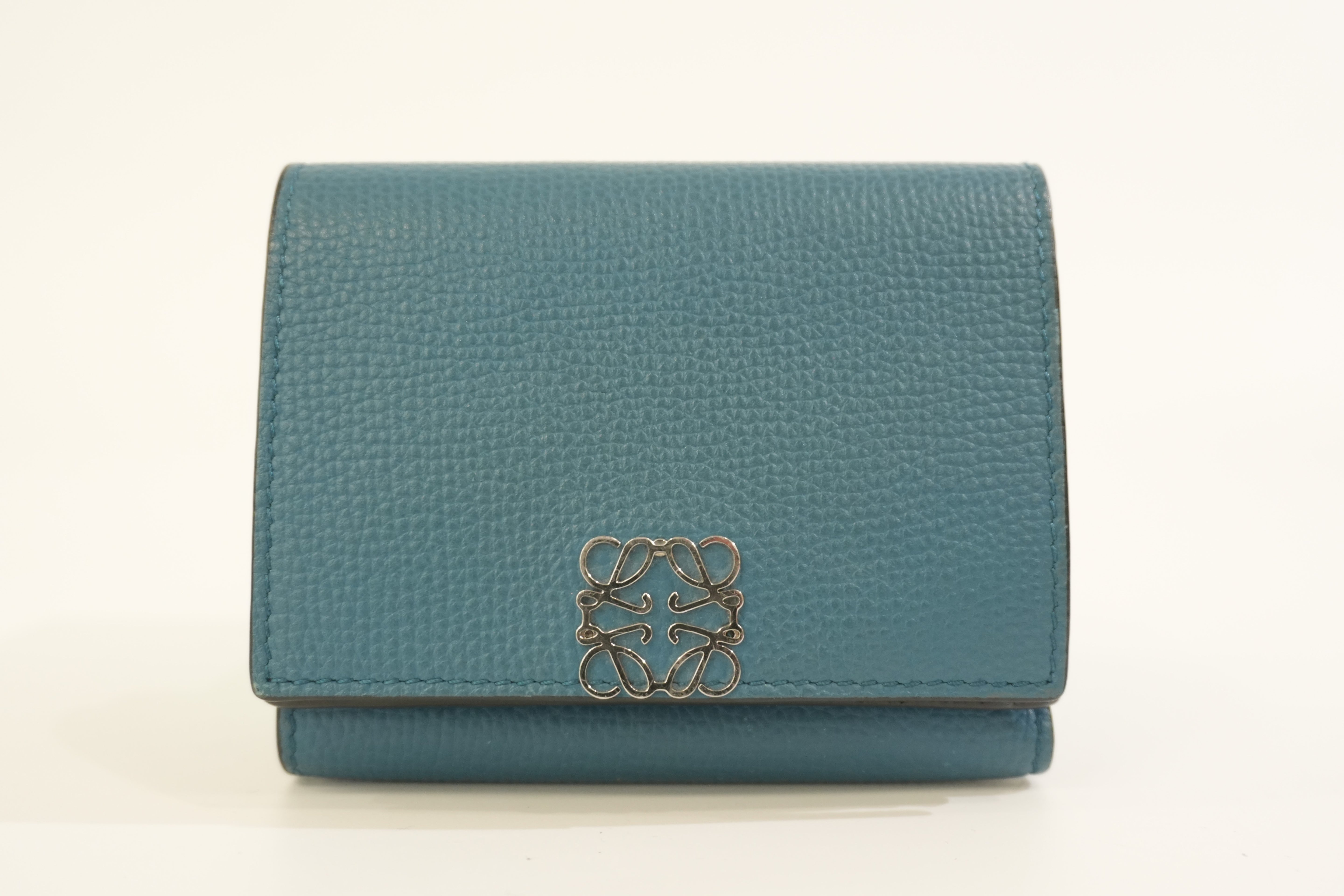 Pre-owned Loewe Trifold Wallet Blue