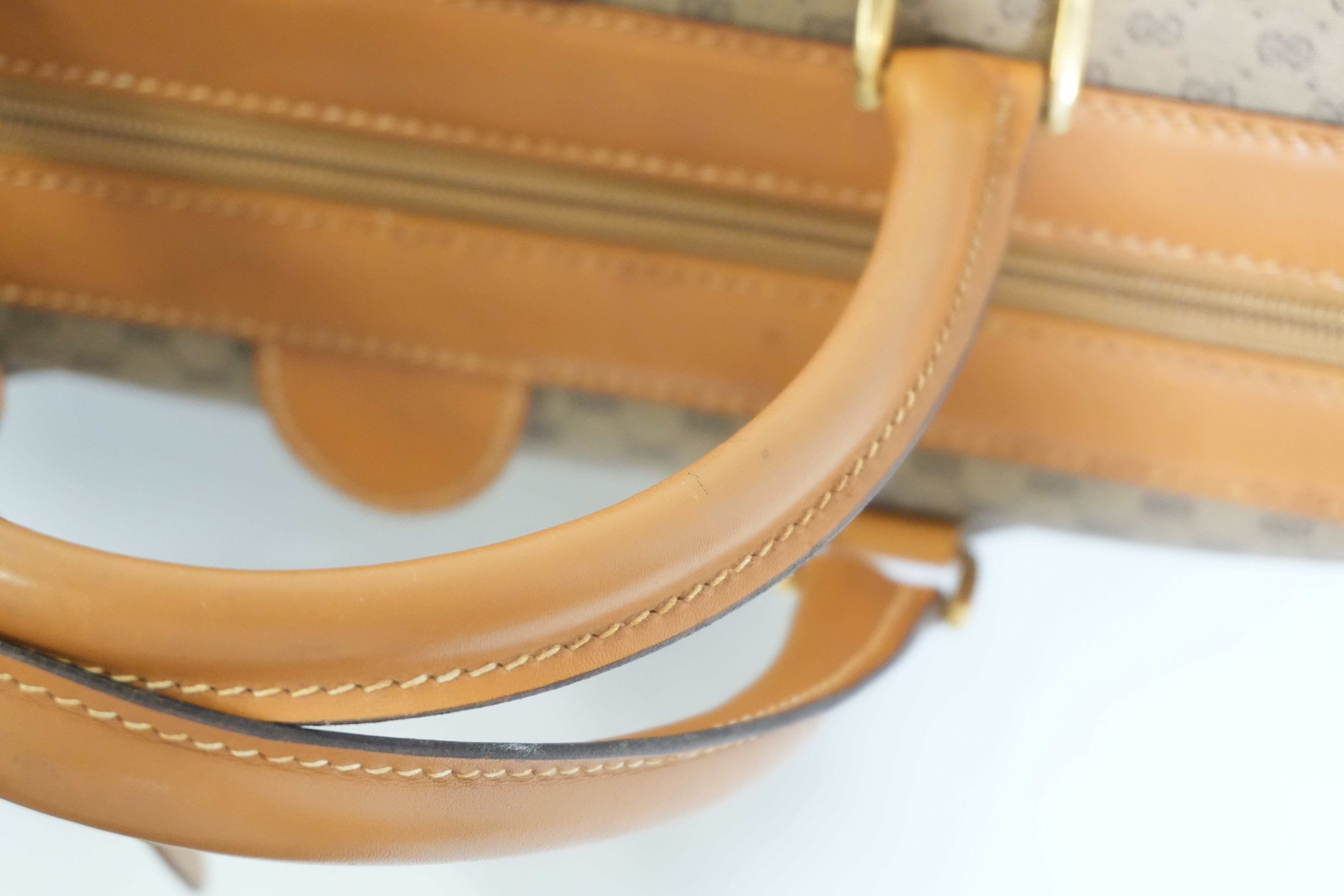 Pre-owned Gucci Supreme Travel Bag Brown