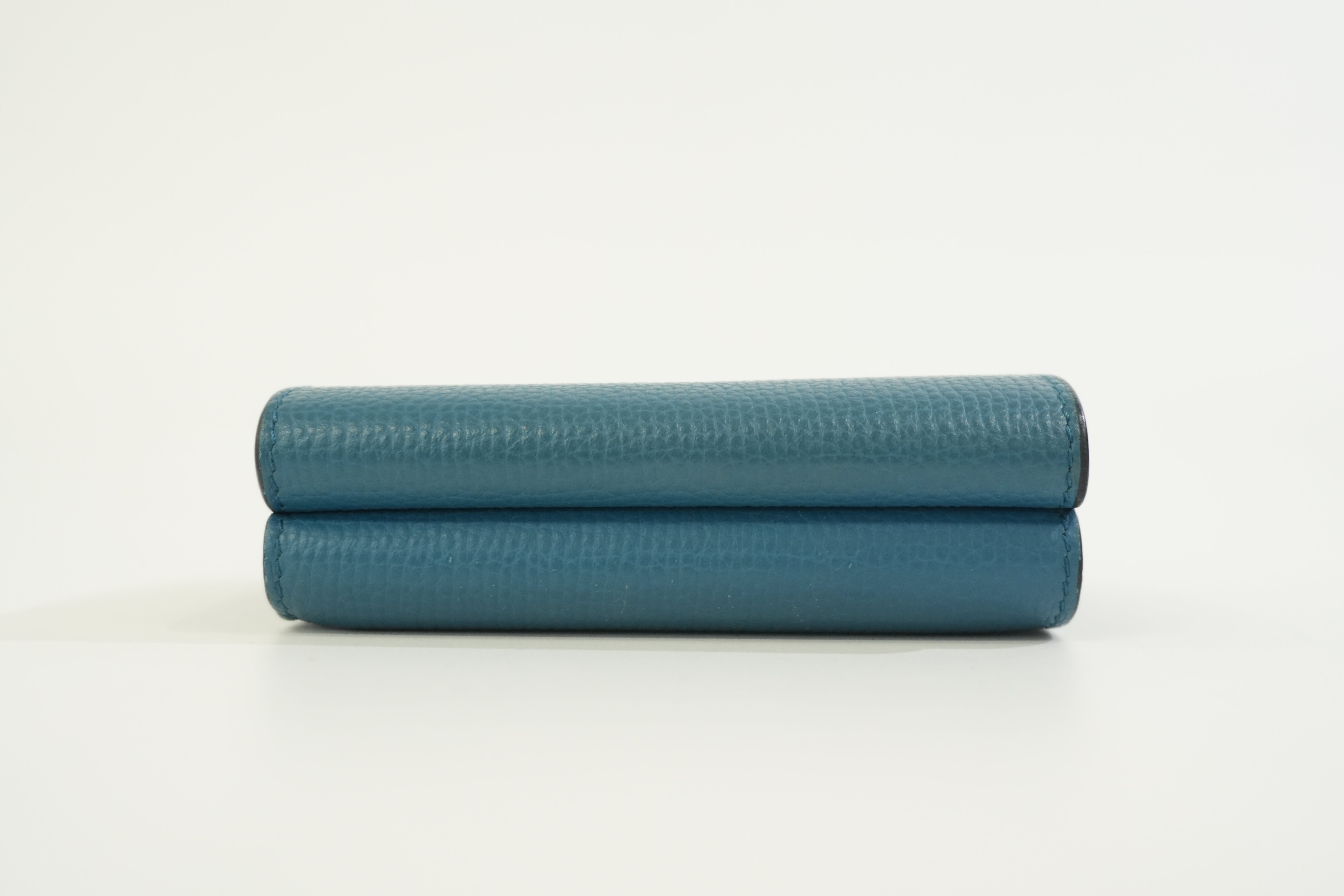 Pre-owned Loewe Trifold Wallet Blue