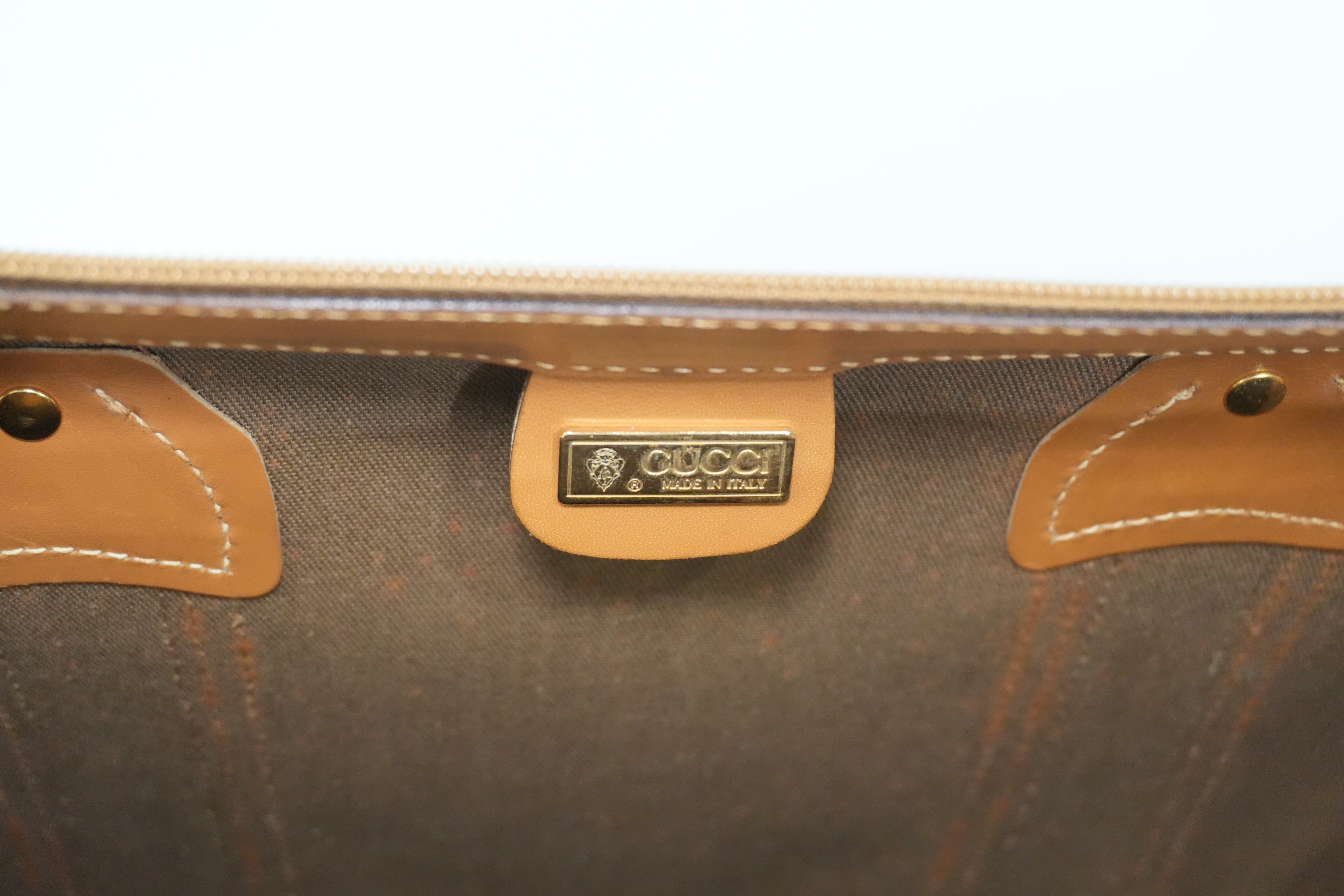 Pre-owned Gucci Supreme Travel Bag Brown