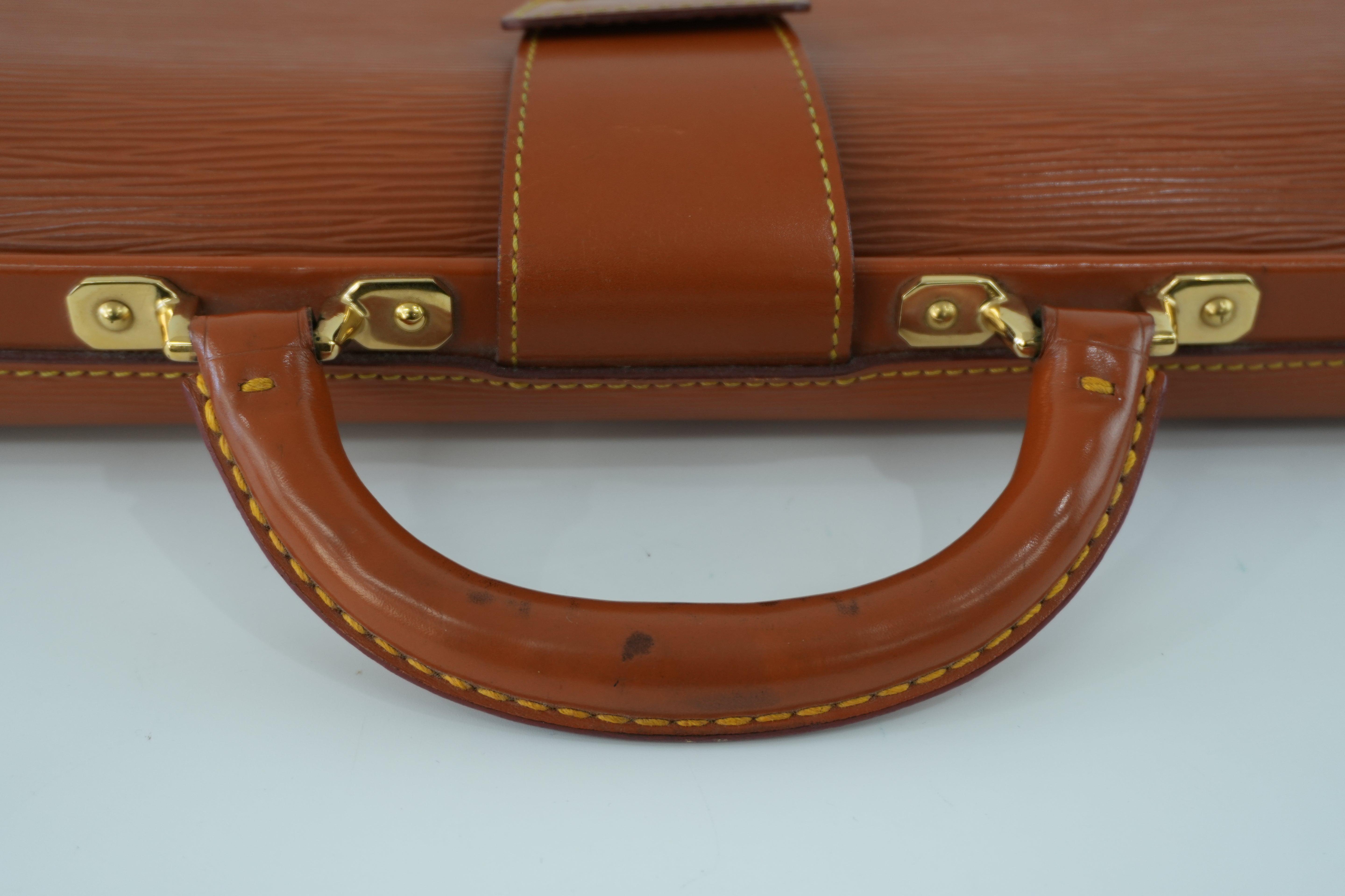 Louis Vuitton Briefcase Epi Kenya Brown Used