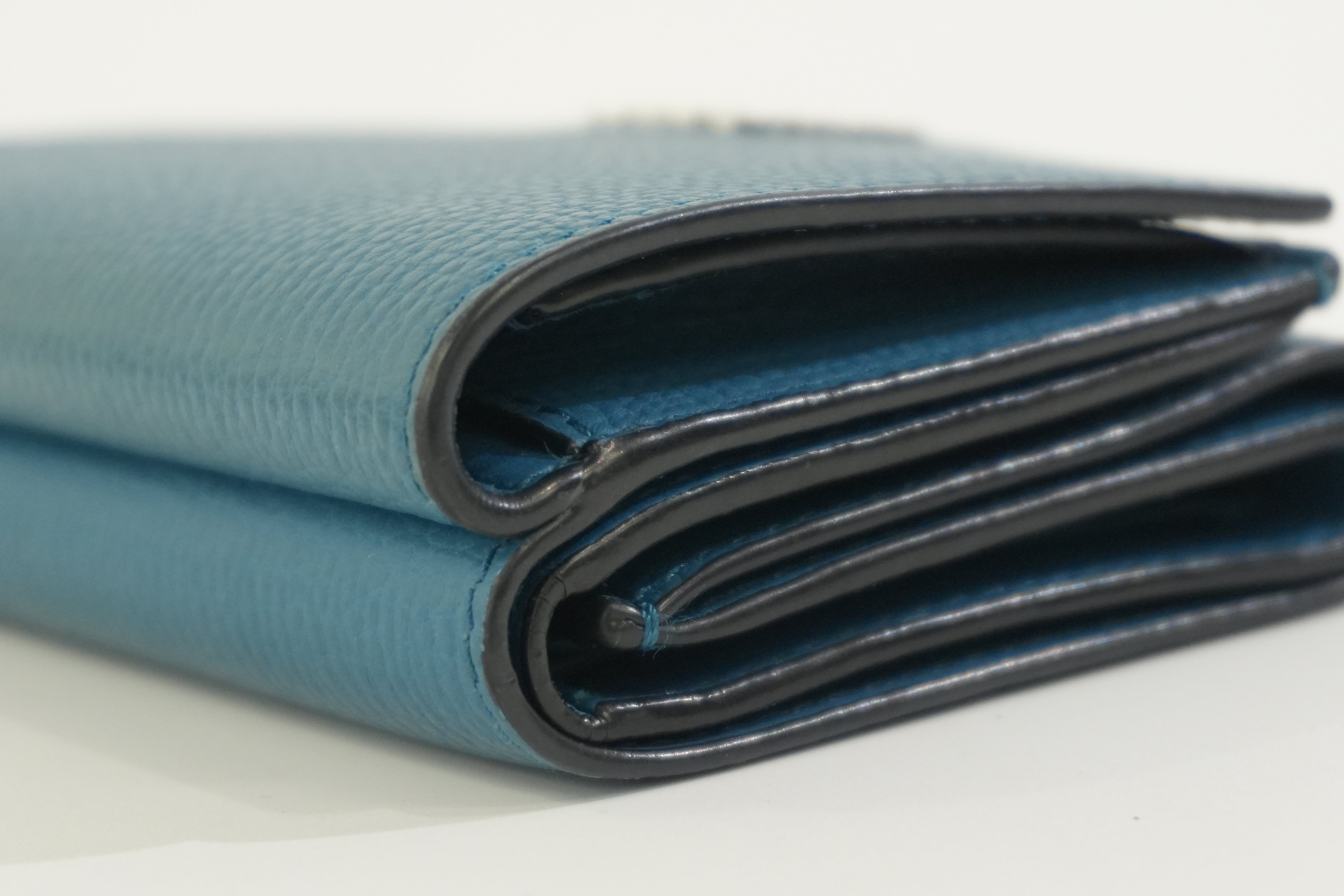 Pre-owned Loewe Trifold Wallet Blue