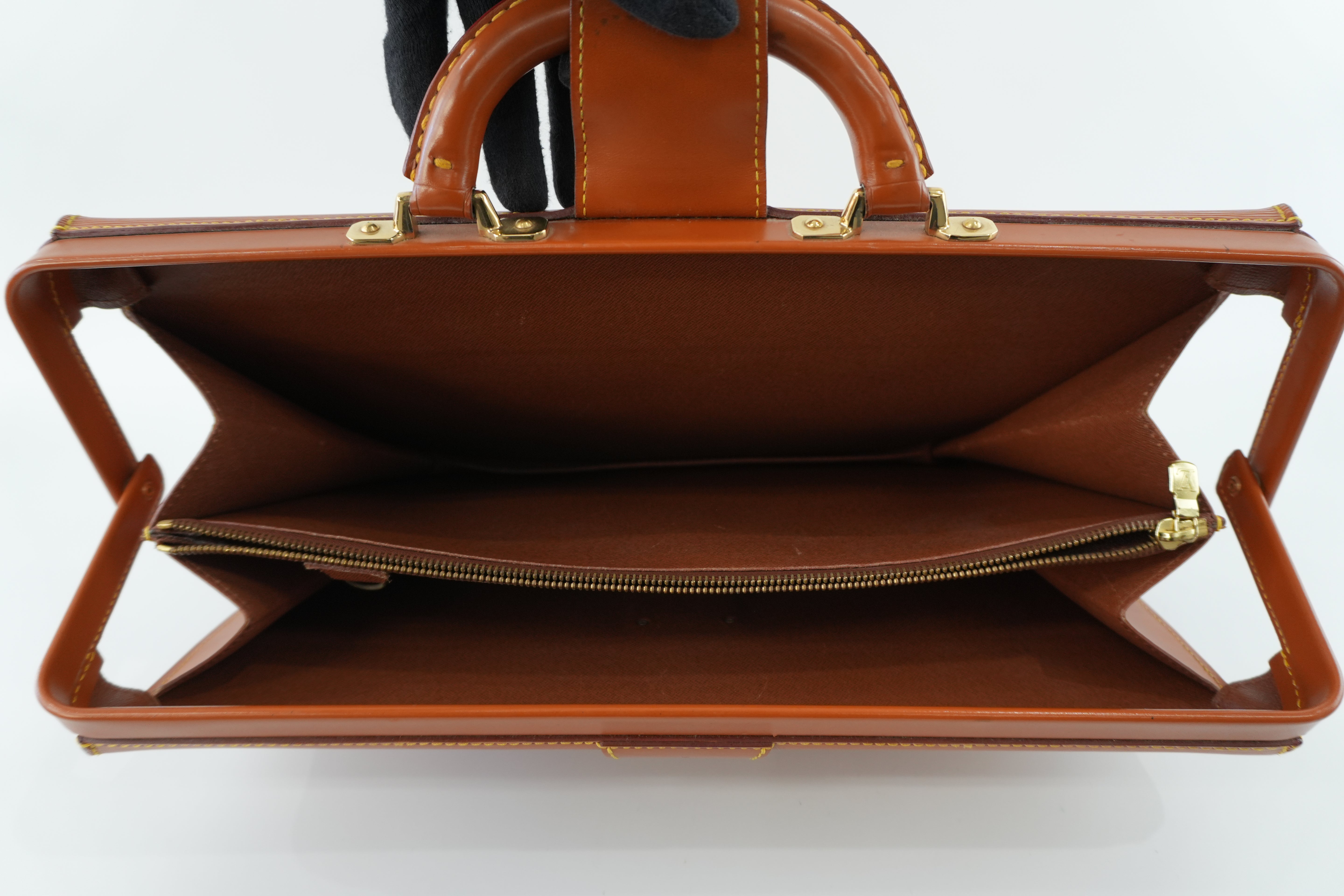 Louis Vuitton Briefcase Epi Kenya Brown Used