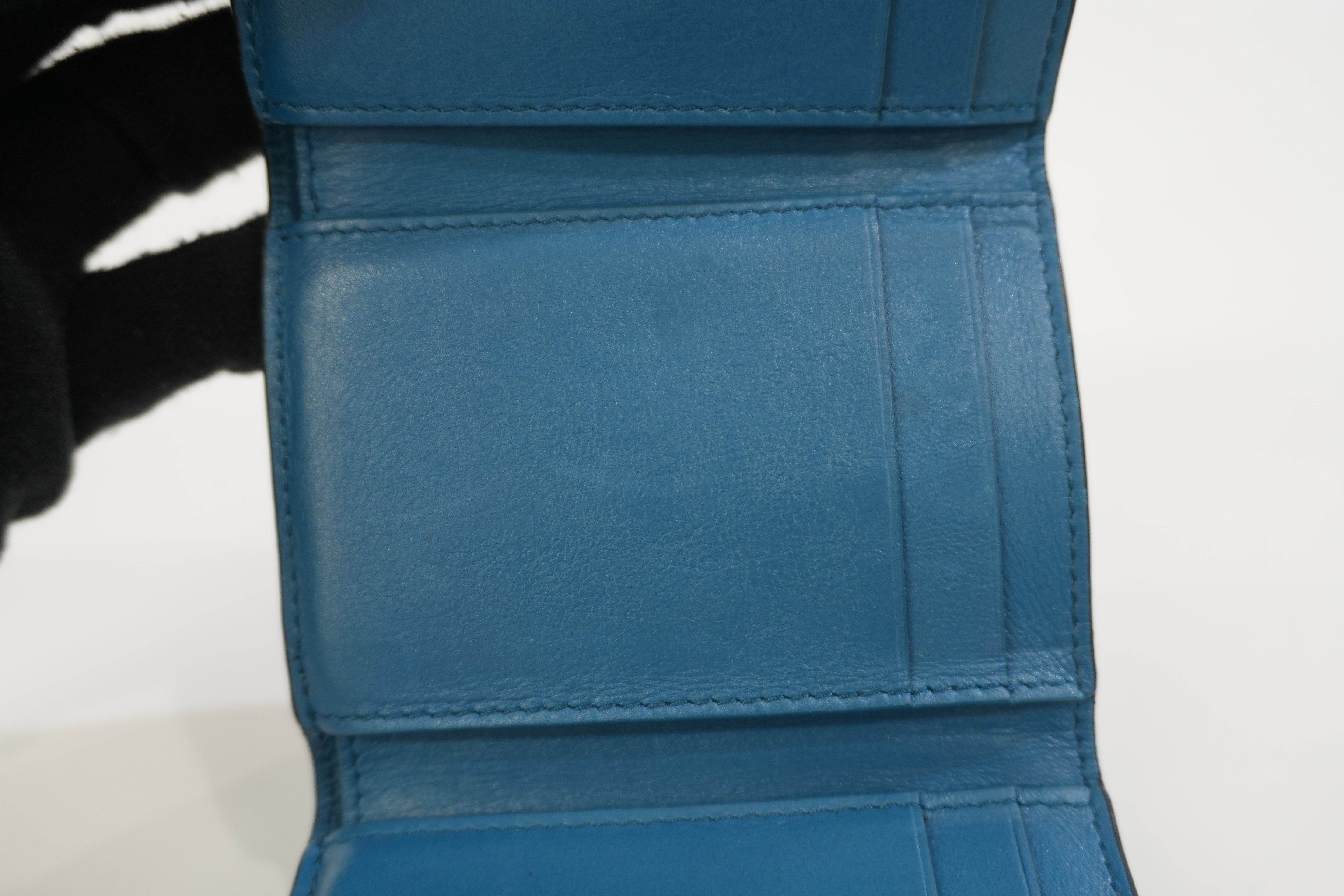 Pre-owned Loewe Trifold Wallet Blue