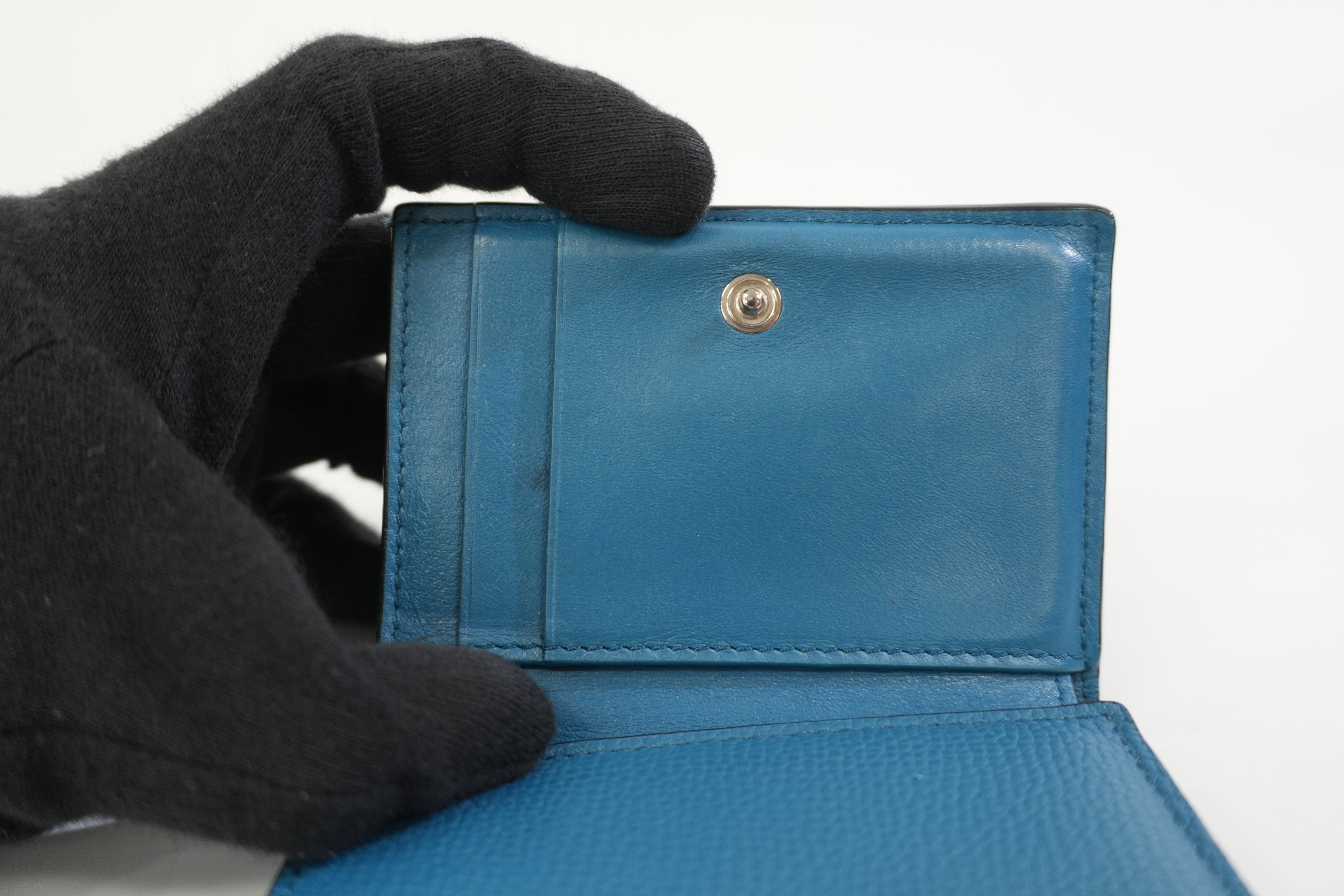 Pre-owned Loewe Trifold Wallet Blue