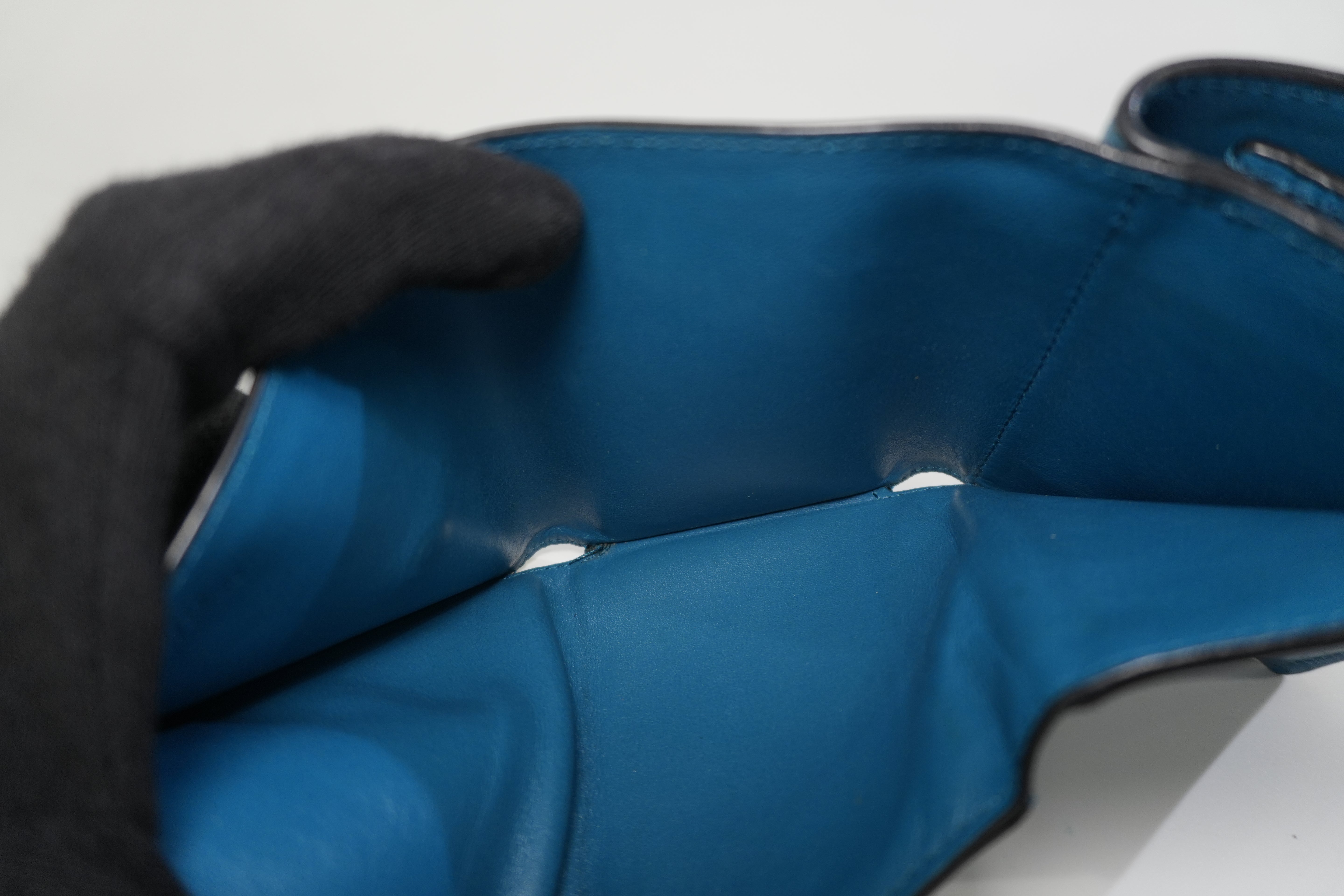 Pre-owned Loewe Trifold Wallet Blue