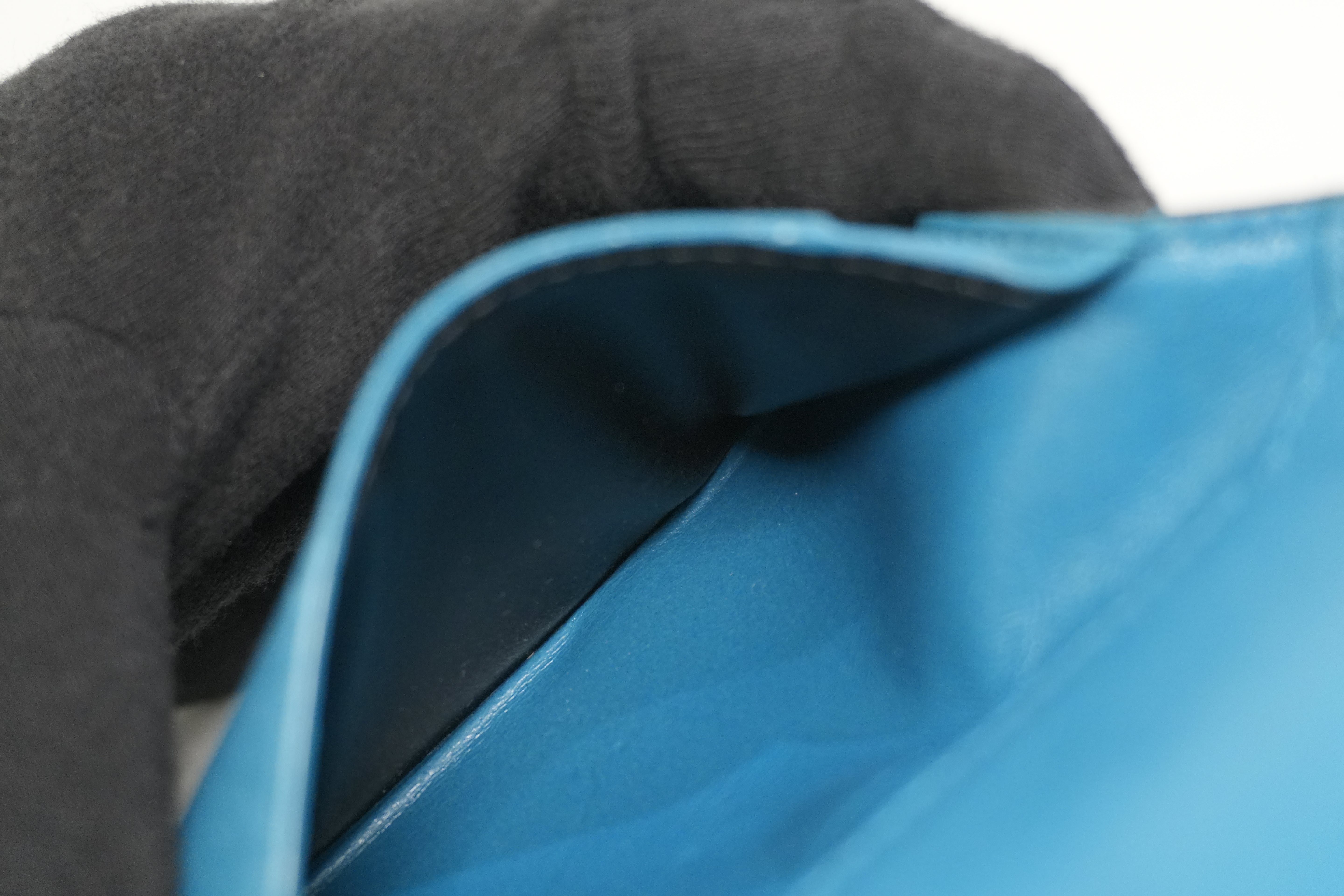 Pre-owned Loewe Trifold Wallet Blue