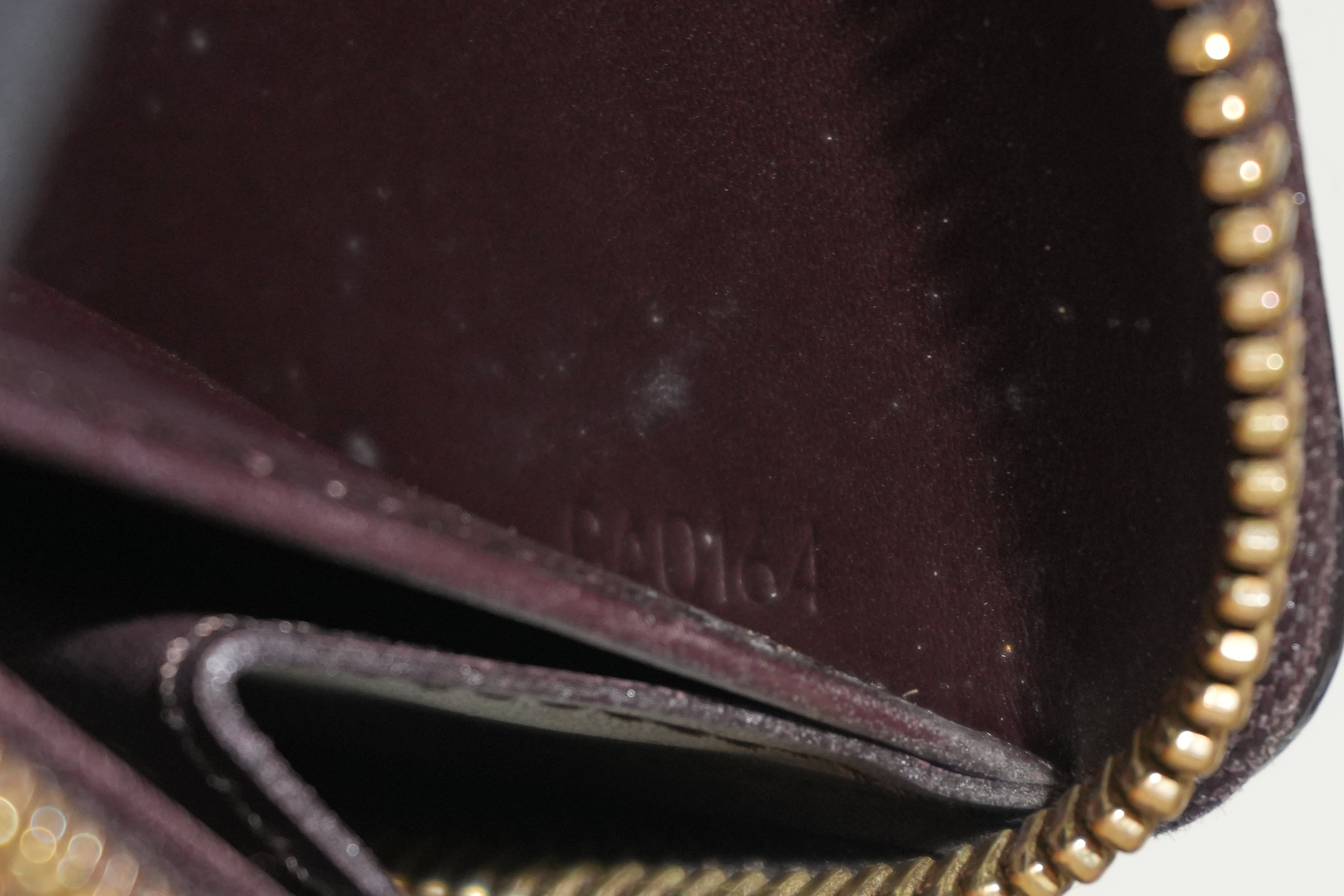 Pre-owned Louis Vuitton Vernis Zippy Long Wallet Amarante
