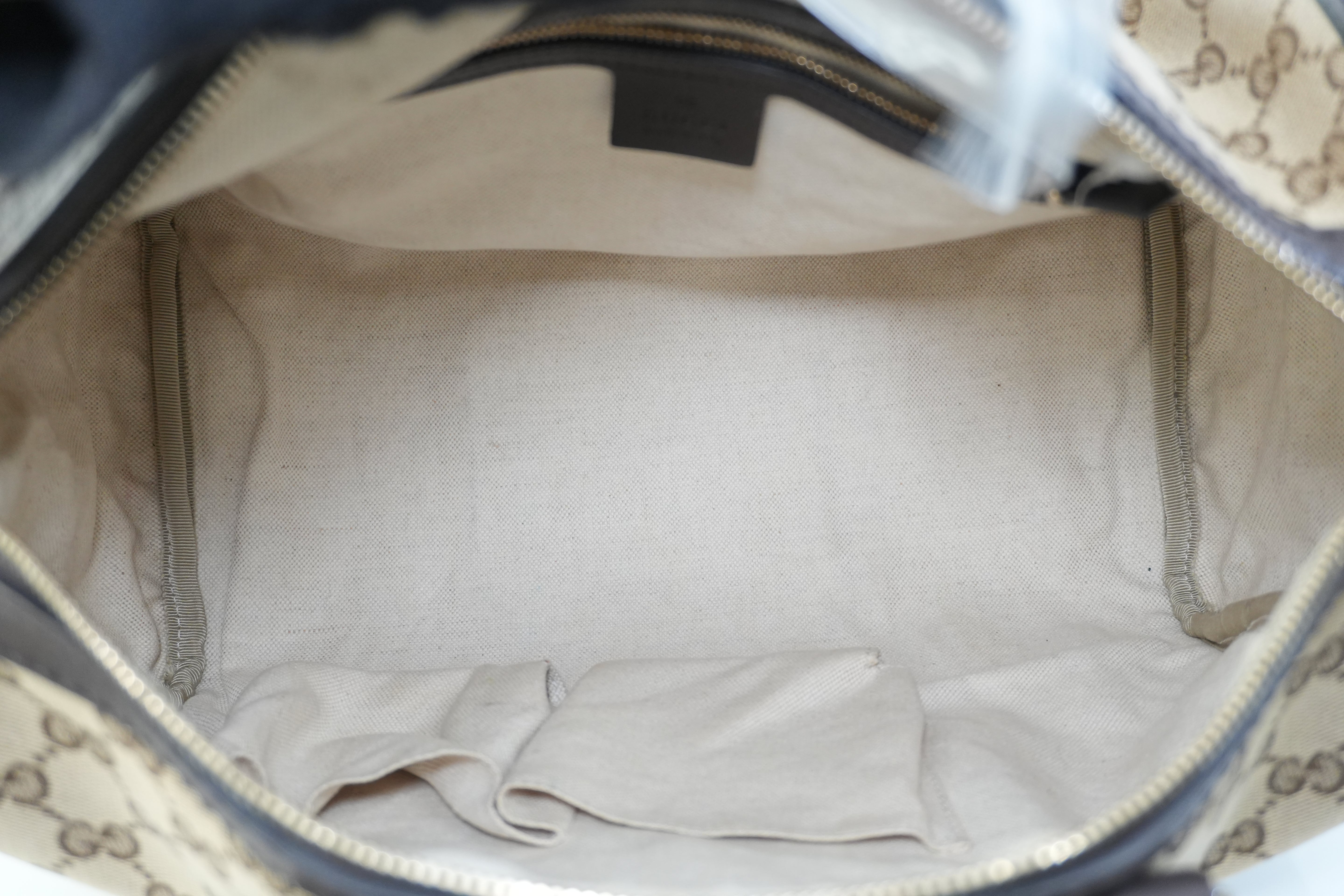 Pre-owned Gucci Fabric Canvas Two Way Sheryline Boston Shoulder Bag