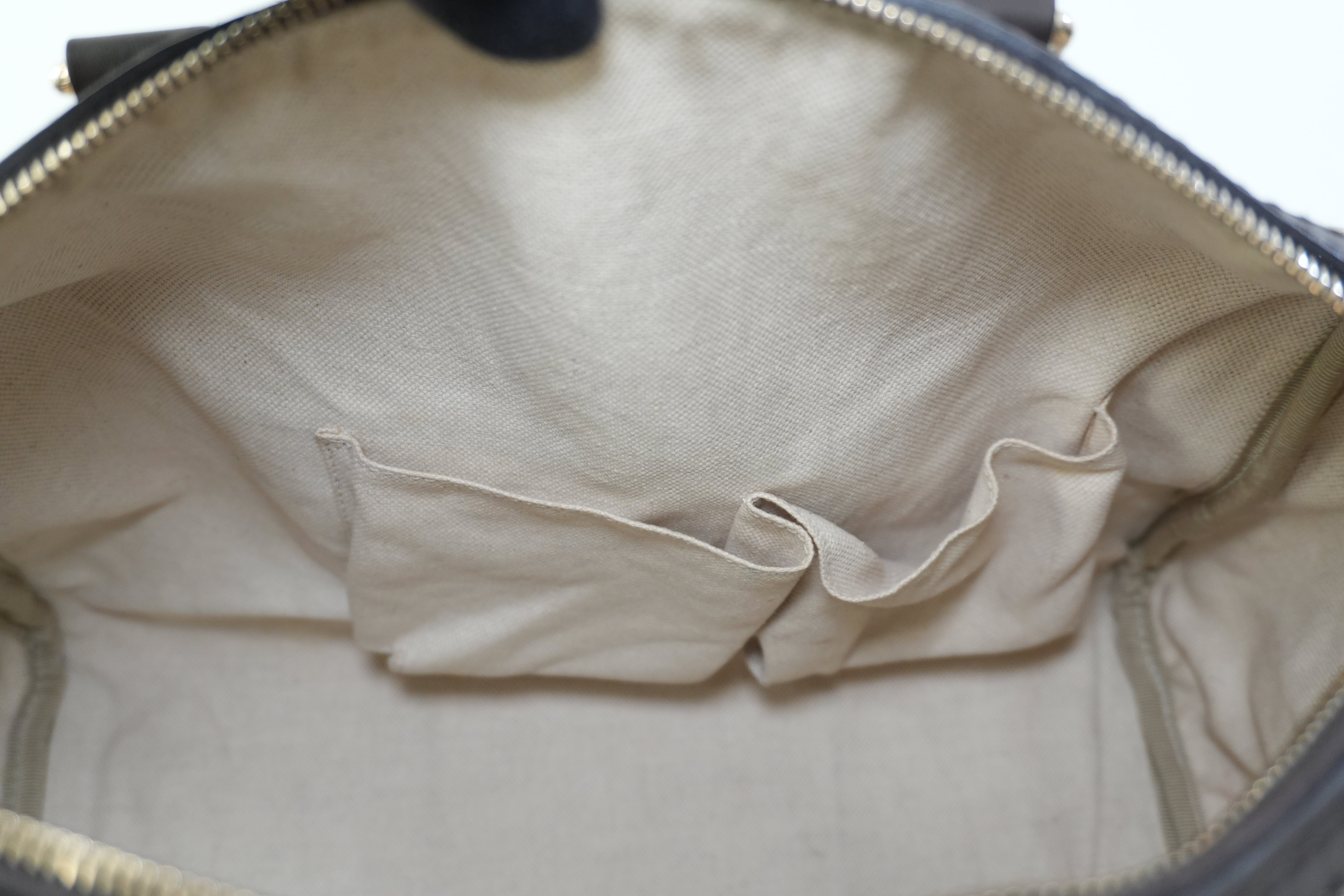 Pre-owned Gucci Fabric Canvas Two Way Sheryline Boston Shoulder Bag