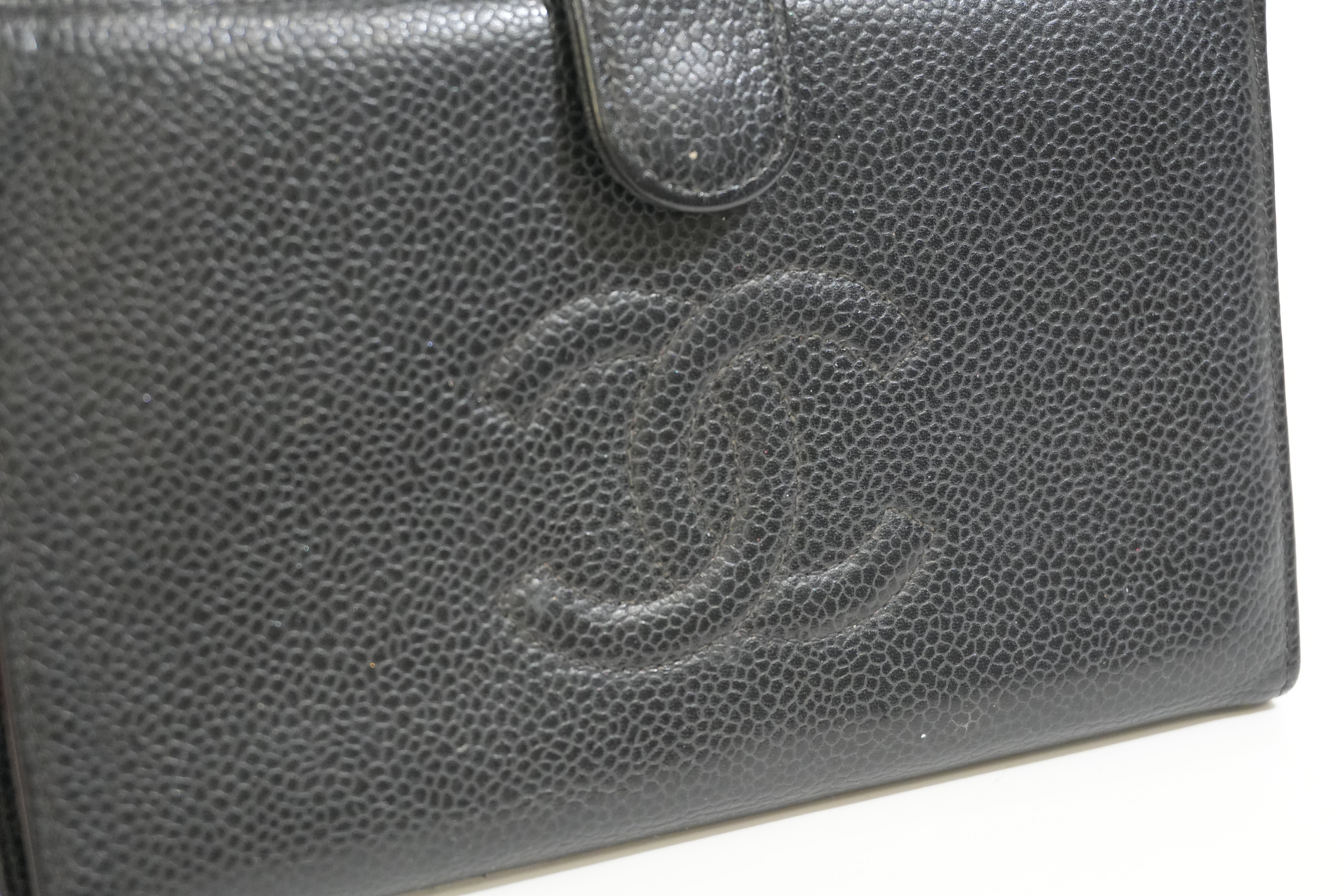 Pre-owned Chanel Long Wallet Black
