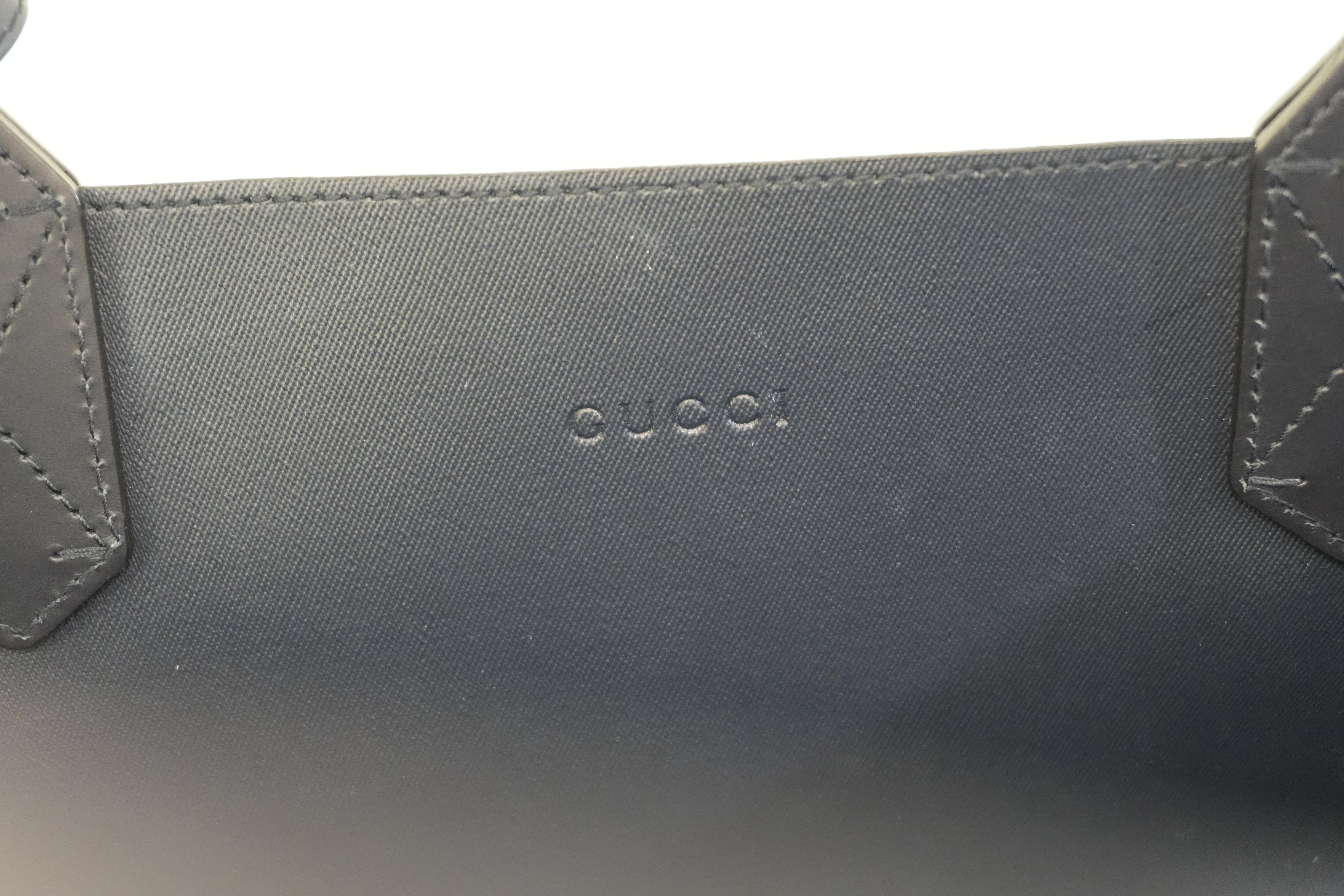 Pre-owned Gucci Canvas Blooms Reversible Tote Bag Blue