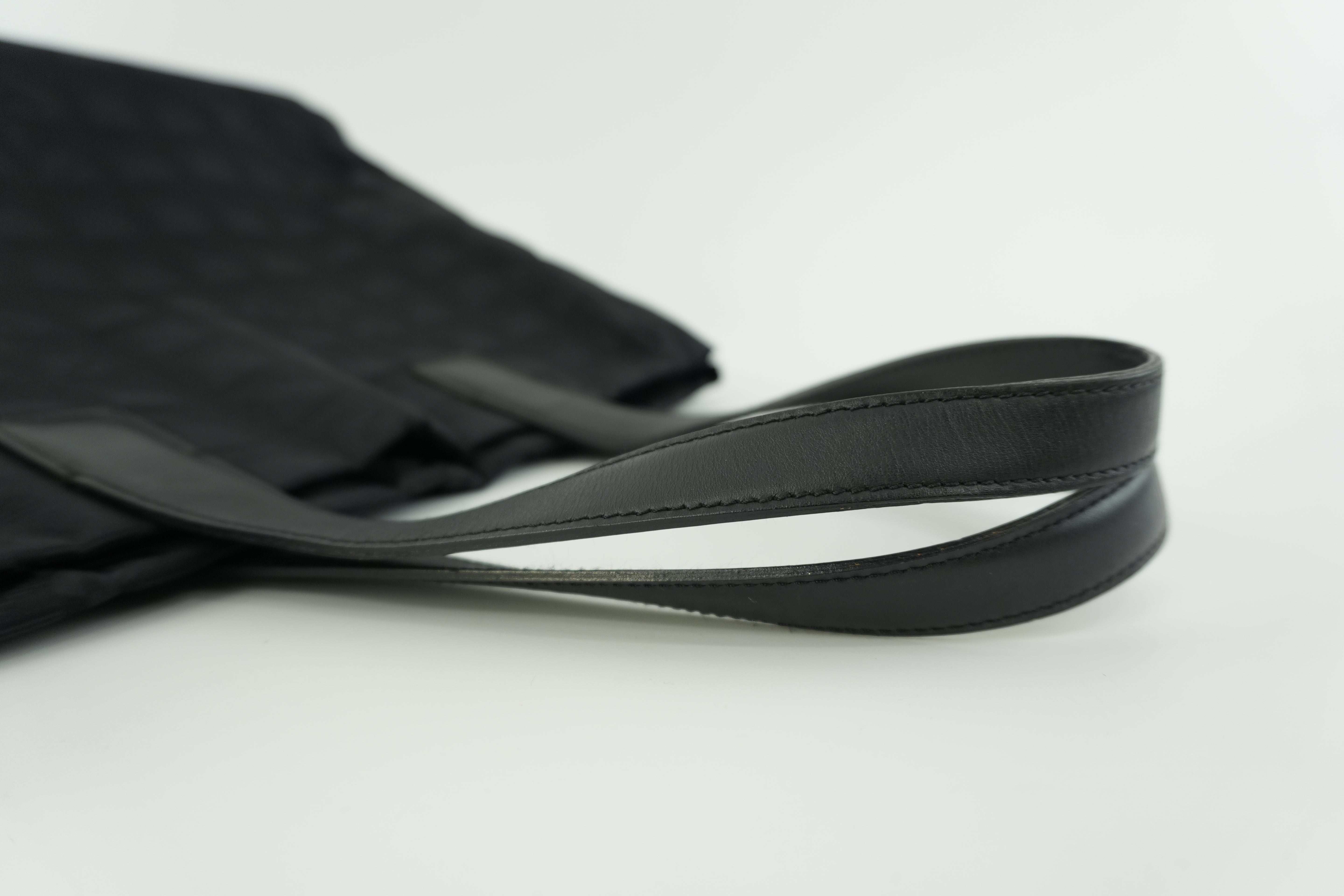 Chanel New Travel Line Tote Bag Black Nylon Used