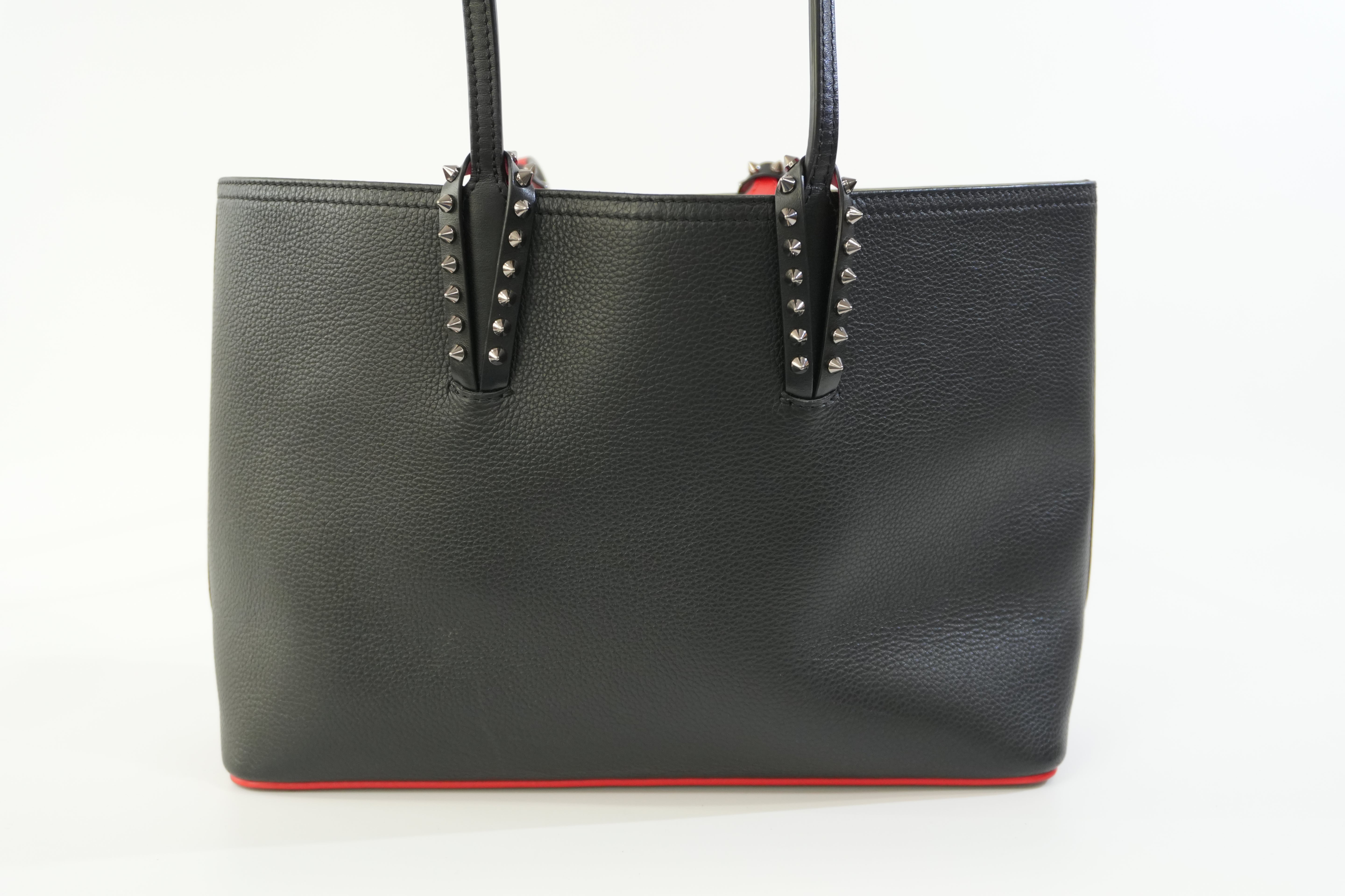 Pre-owned Christian Louboutin Leather Cabata Tote Bag Black