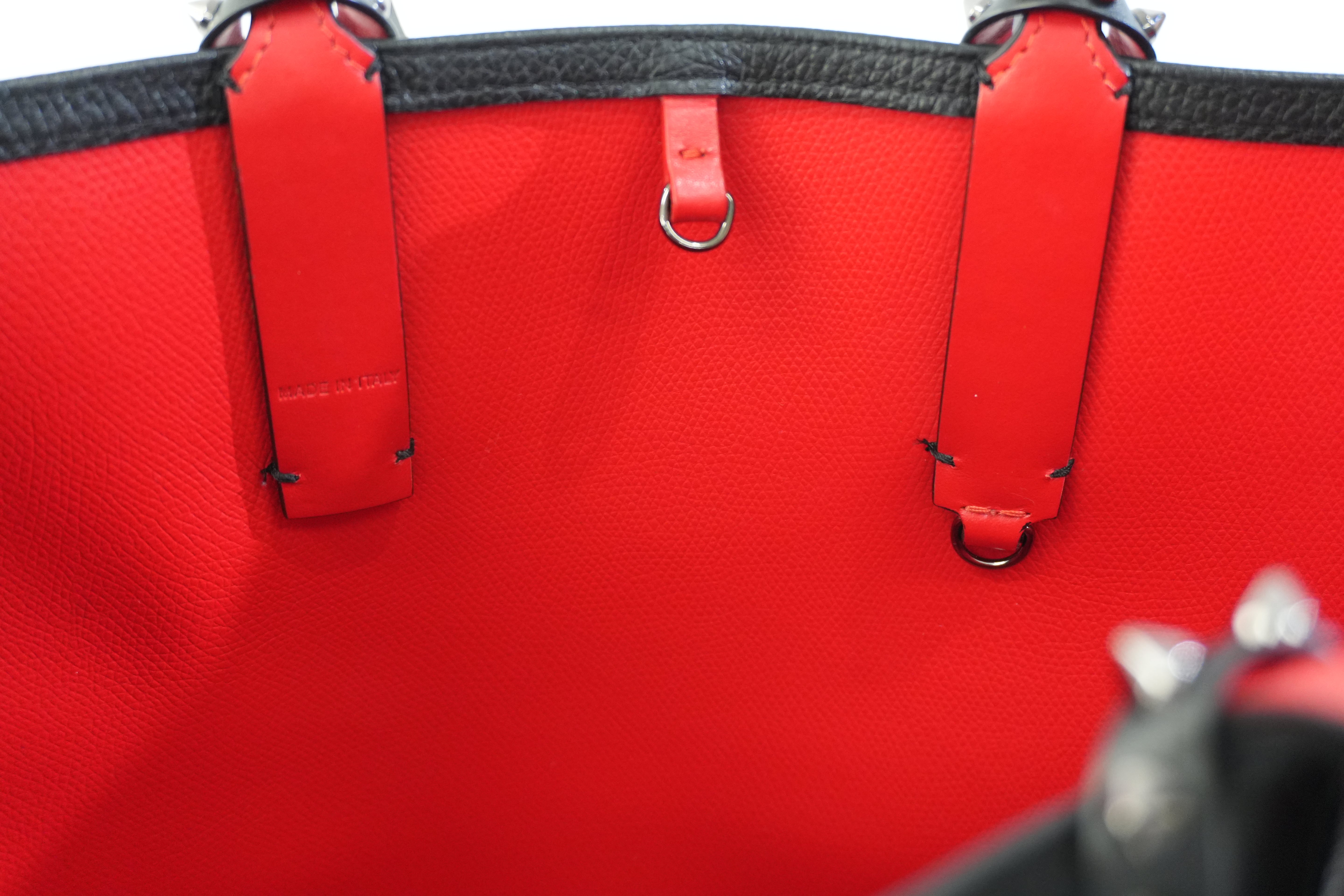 Pre-owned Christian Louboutin Leather Cabata Tote Bag Black