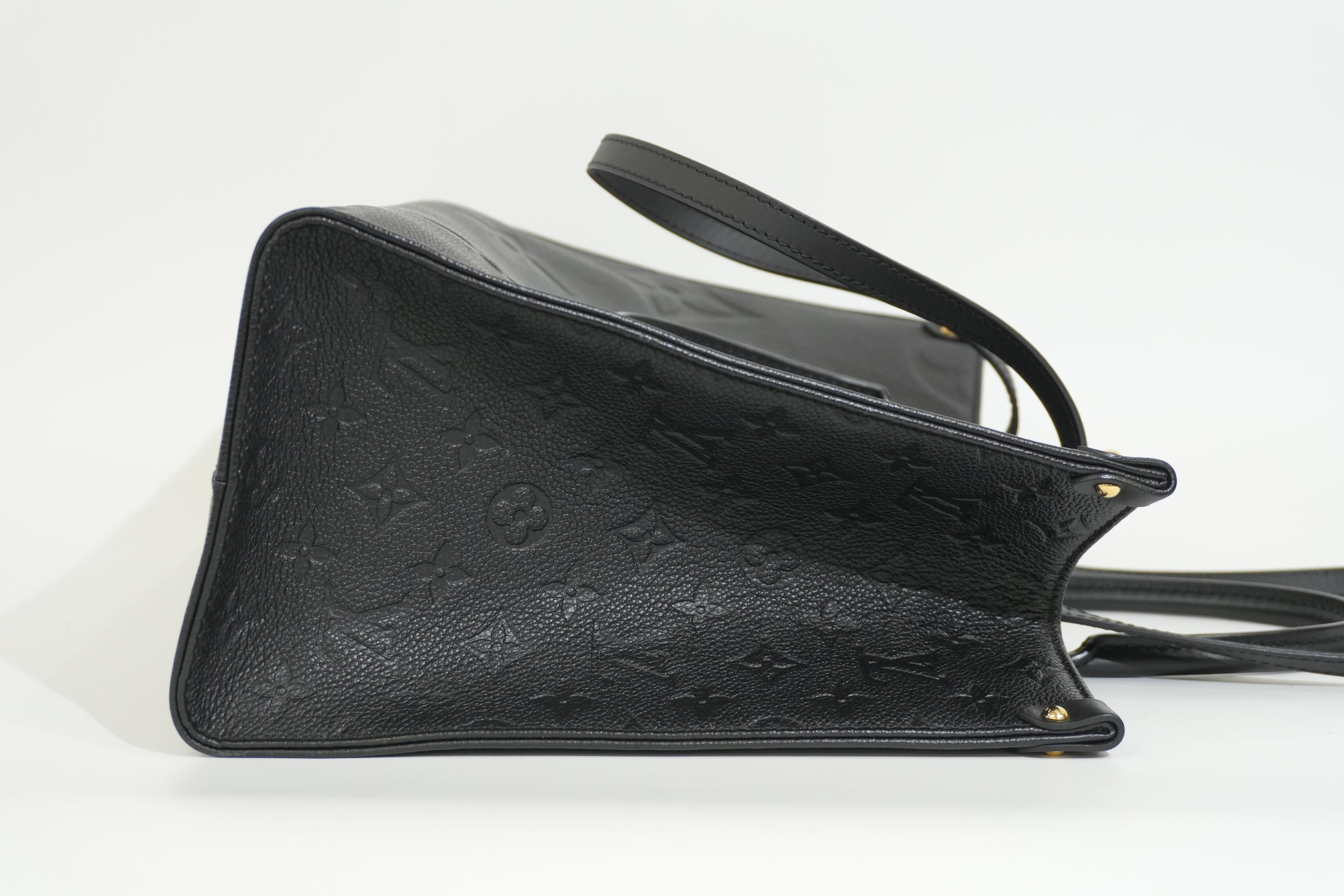 Pre-owned Louis Vuitton Empriente On The Go MM Tote Bag Black
