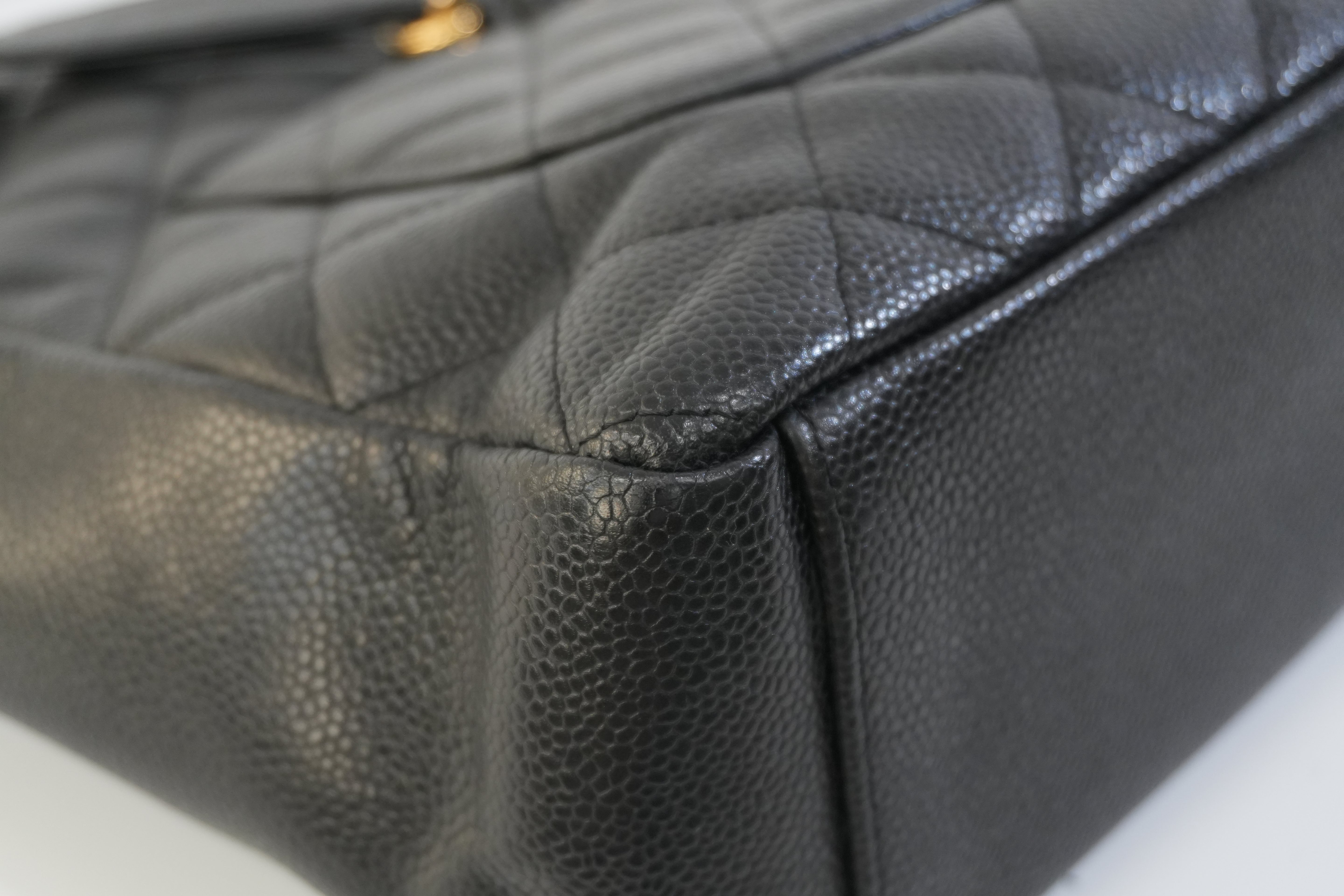 Pre-owned Chanel Caviar Skin Leather PST Chain Shoulder Bag Black